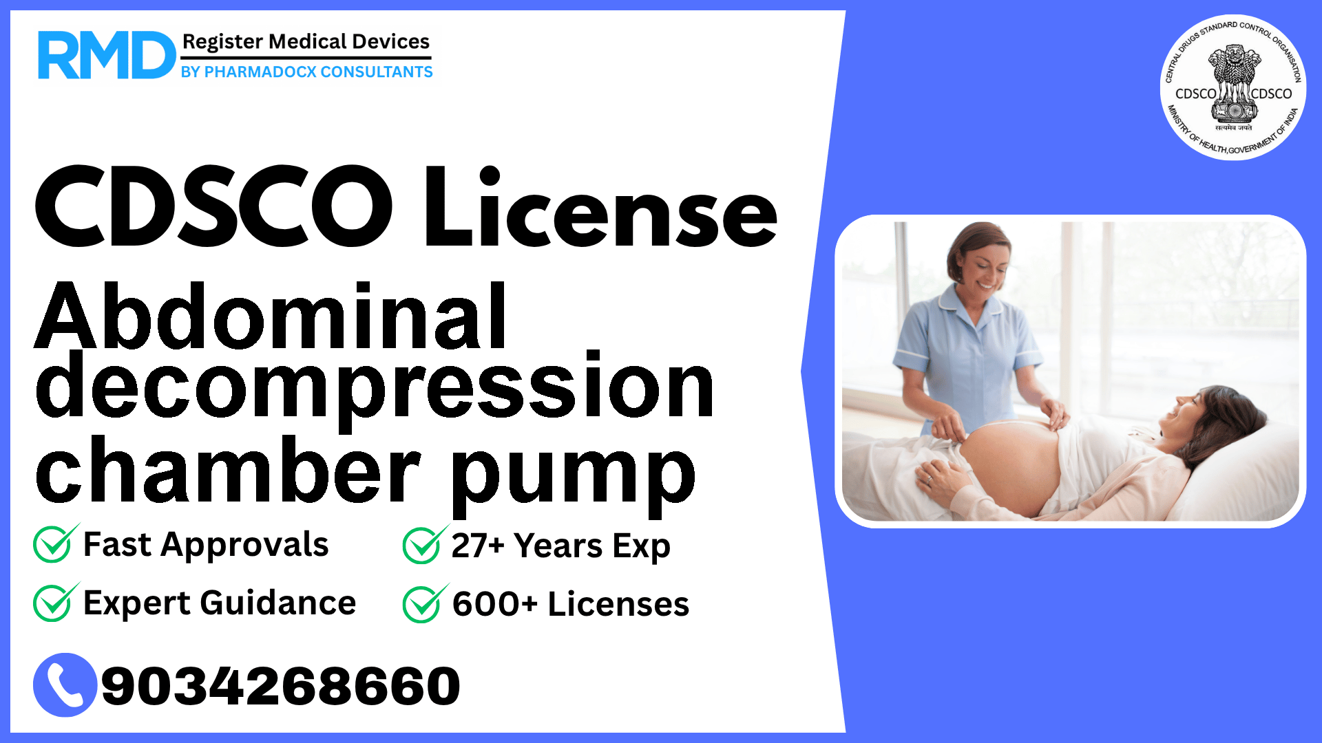 CDSCO License for Abdominal decompression chamber pump