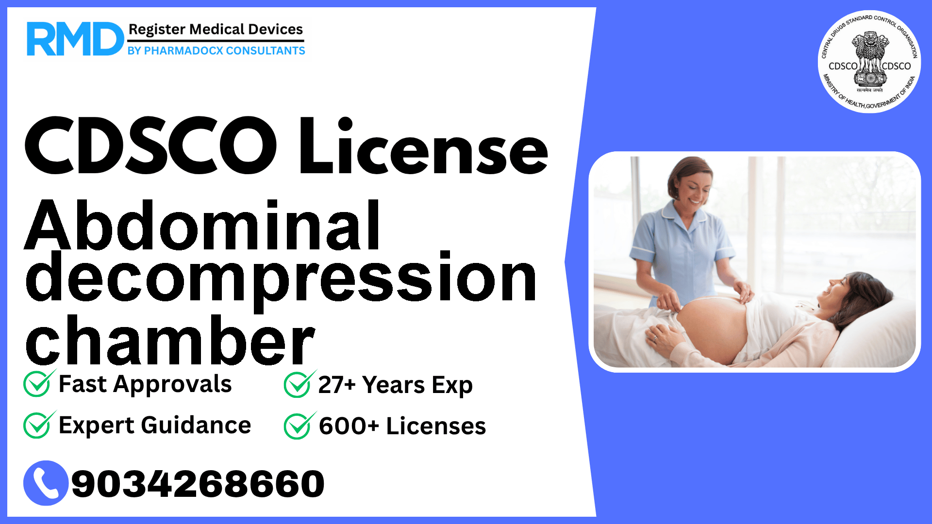 CDSCO License for Abdominal decompression chamber
