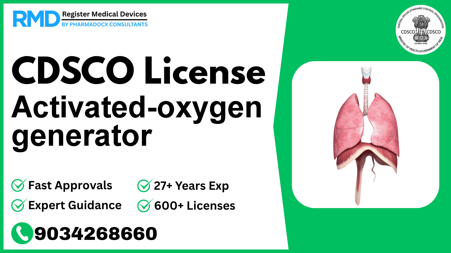 CDSCO License for Activated-oxygen generator