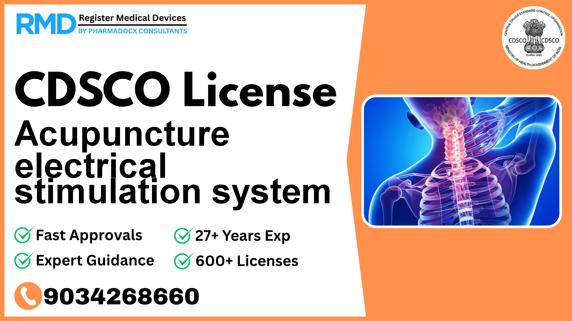 CDSCO License for Acupuncture electrical stimulation system