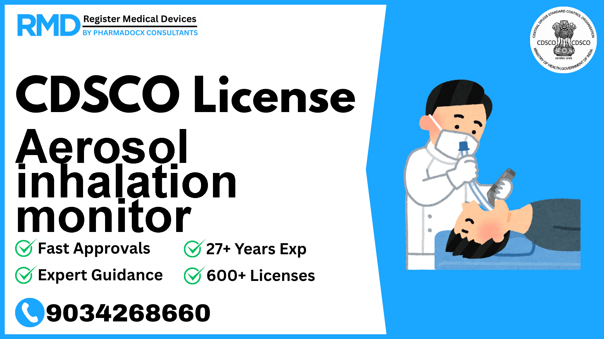 CDSCO License for Aerosol inhalation monitor