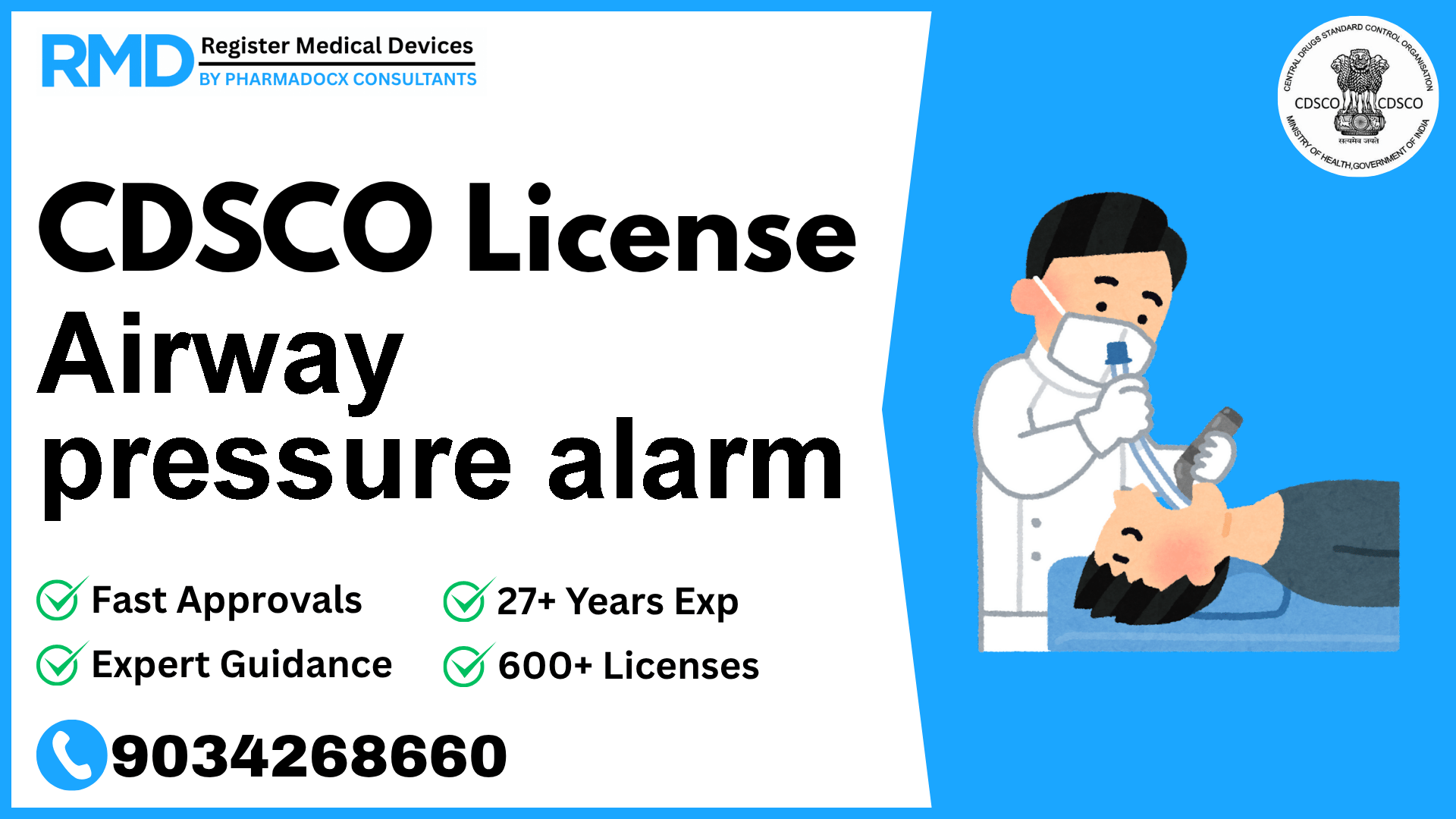 CDSCO License for Airway pressure alarm