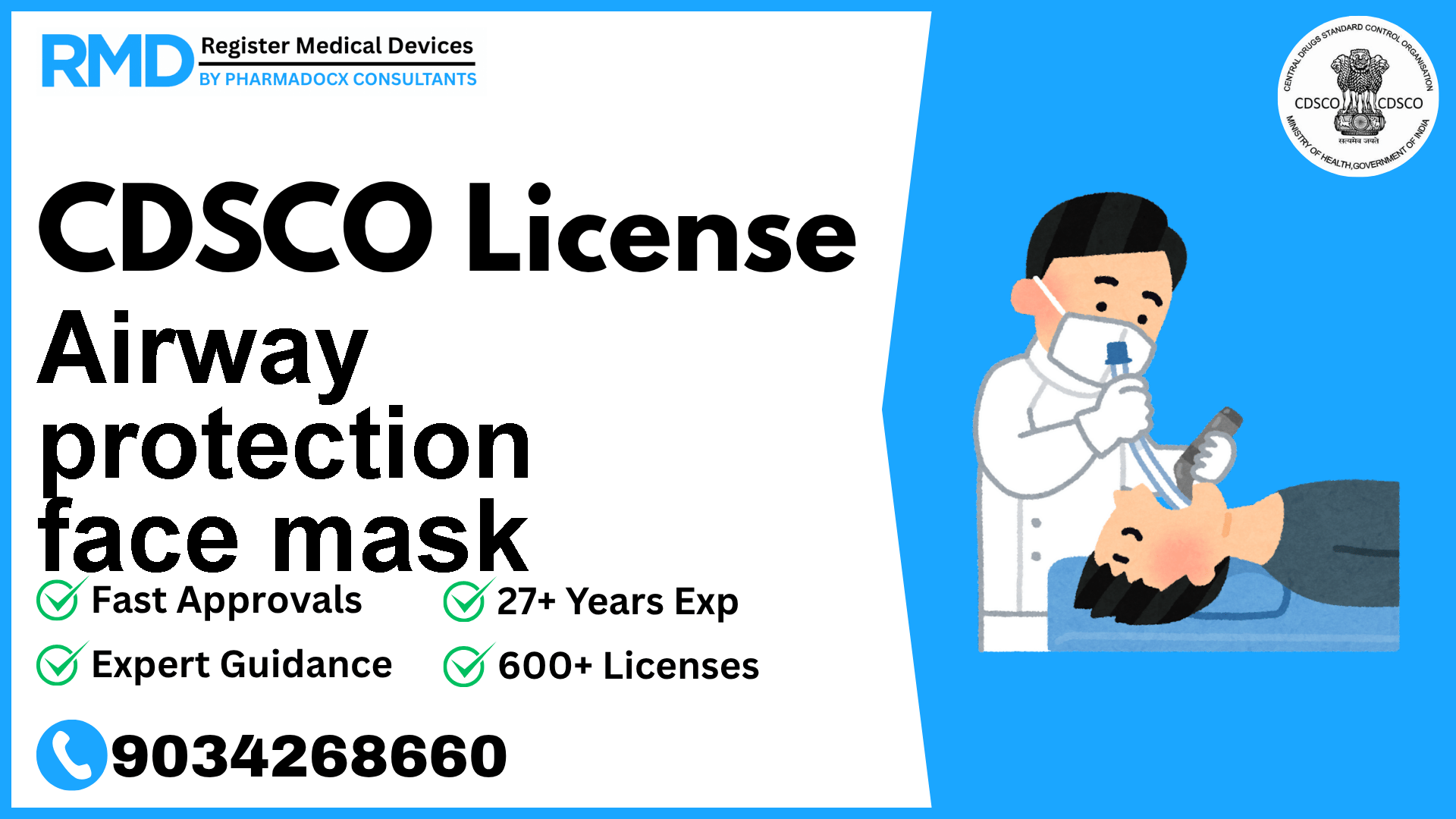 CDSCO License for Airway protection face mask