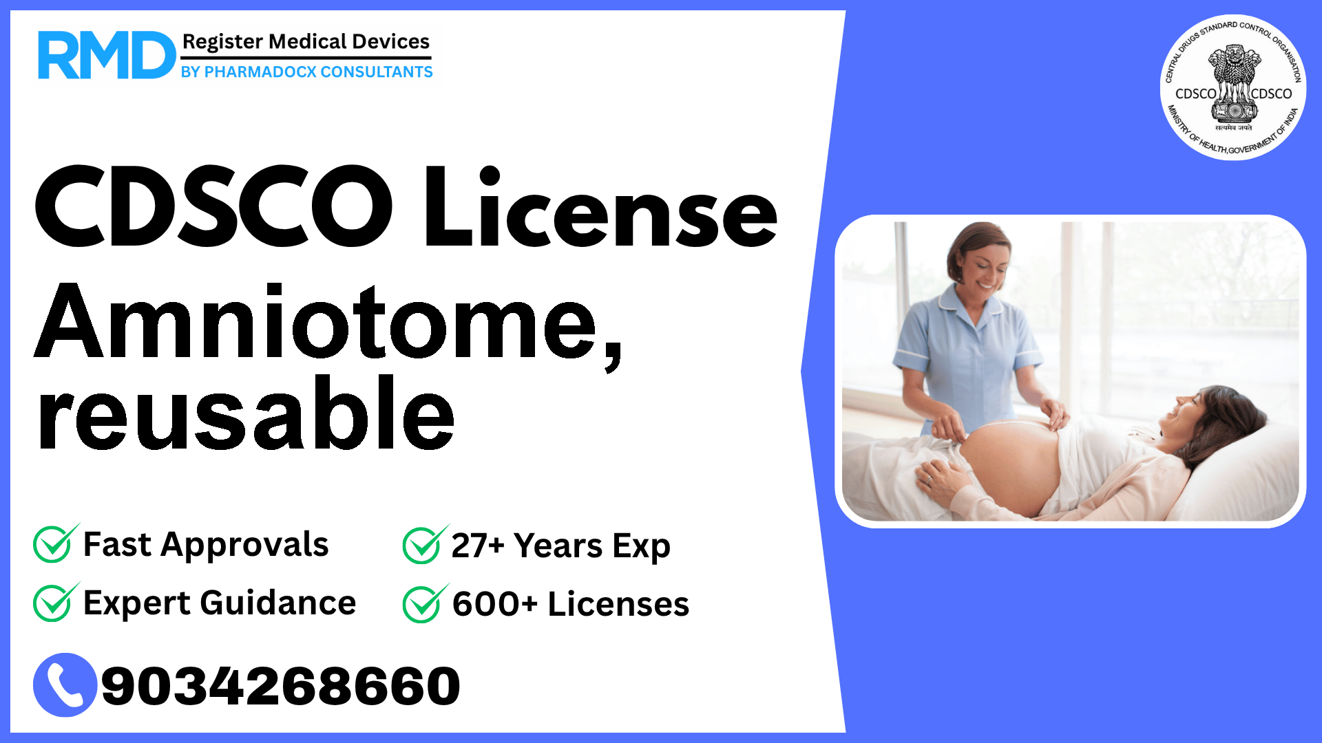 CDSCO License for Amniotome, reusable