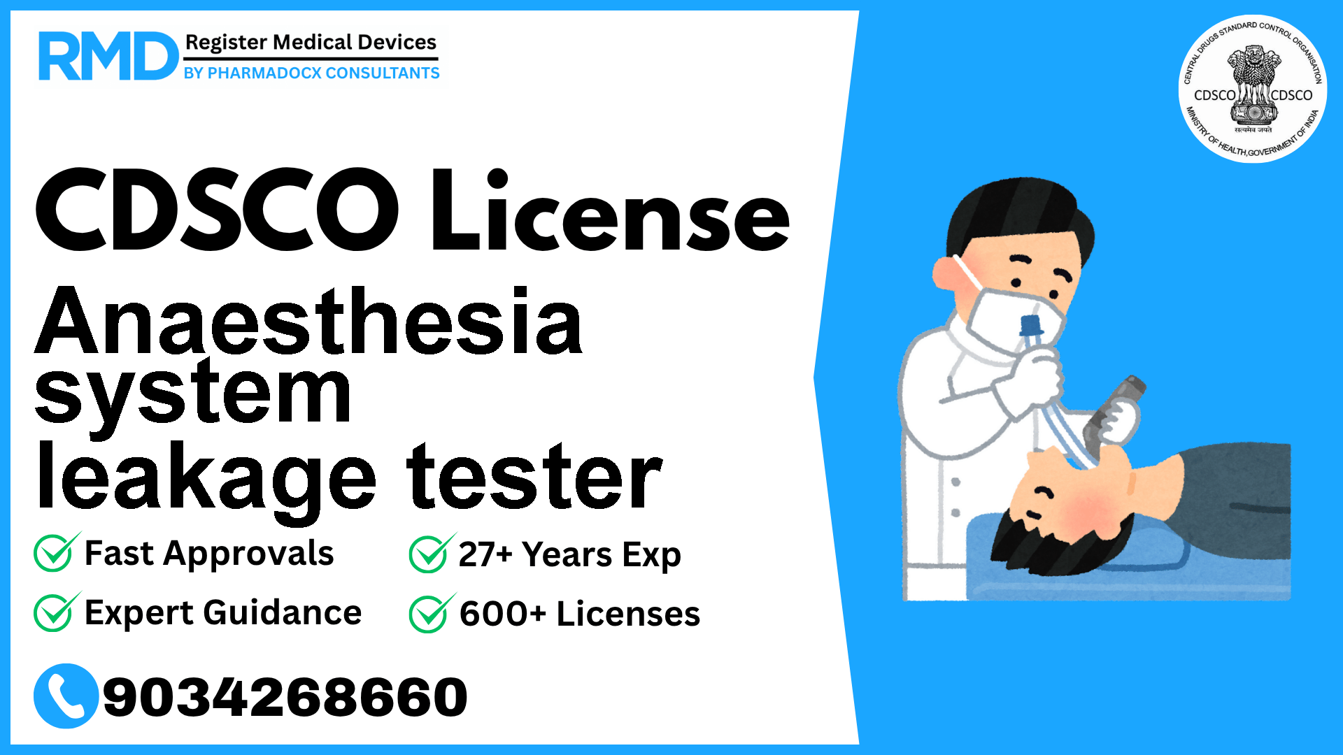 CDSCO License for Anaesthesia system leakage tester