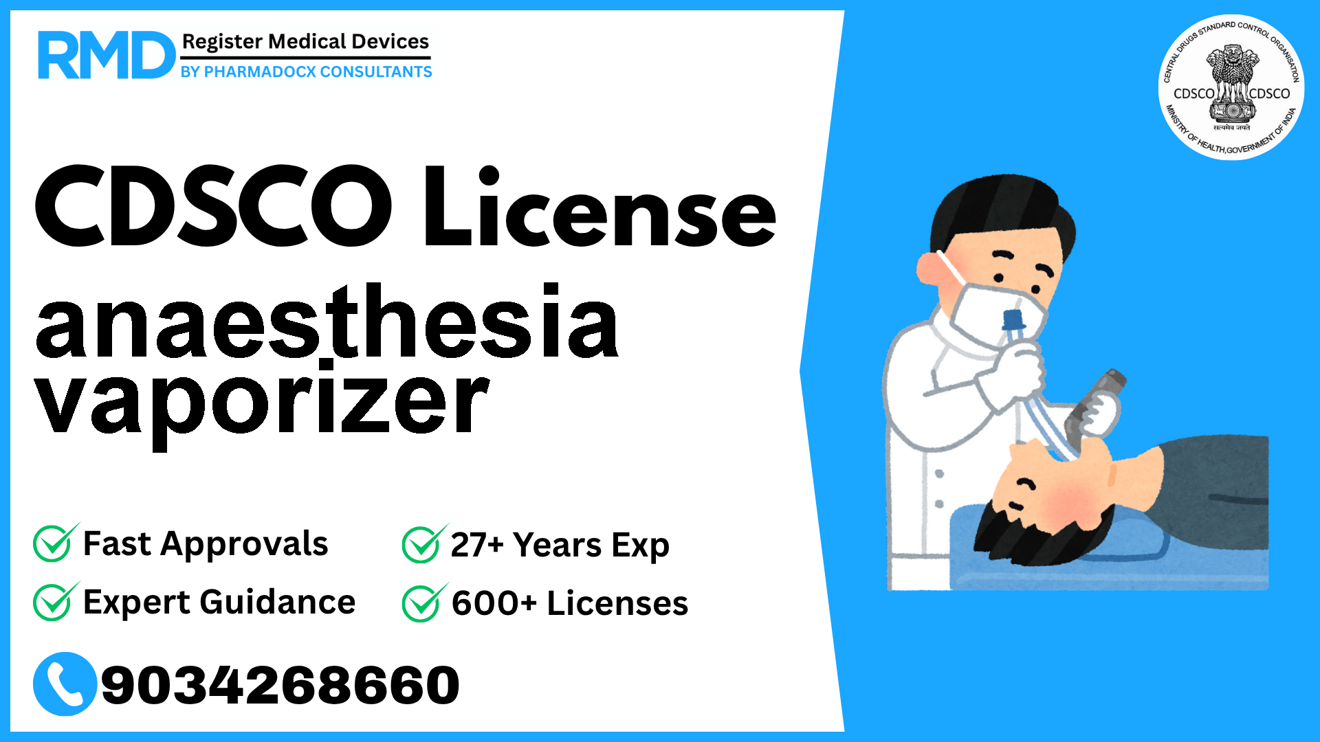 CDSCO License for anaesthesia vaporizer