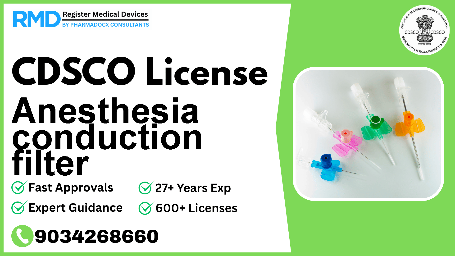 CDSCO License for Anesthesia conduction filter
