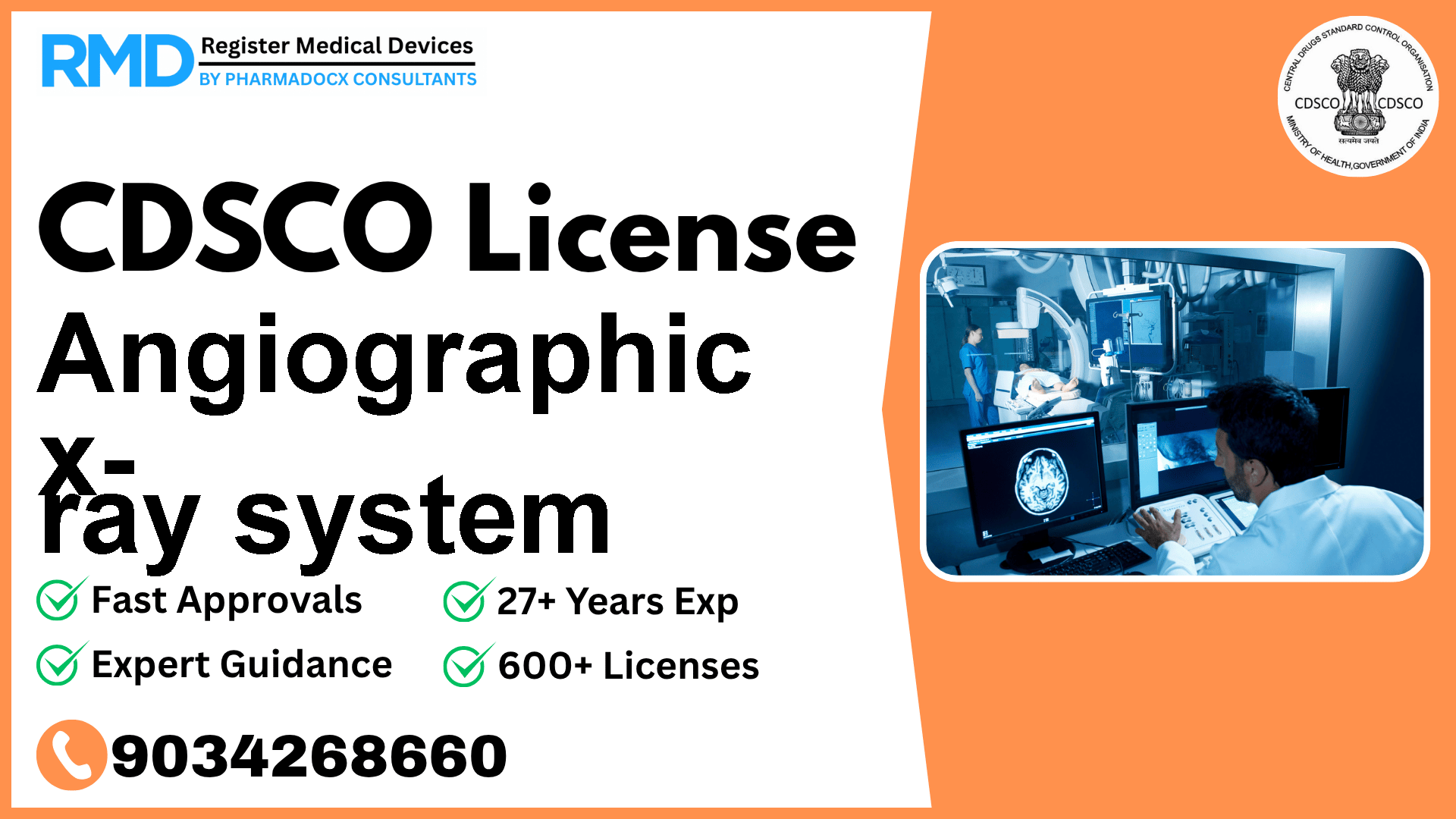 CDSCO License for Angiographic x- ray system