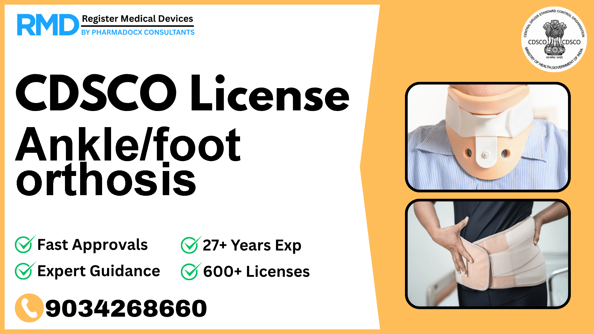 CDSCO License for Ankle/foot orthosis