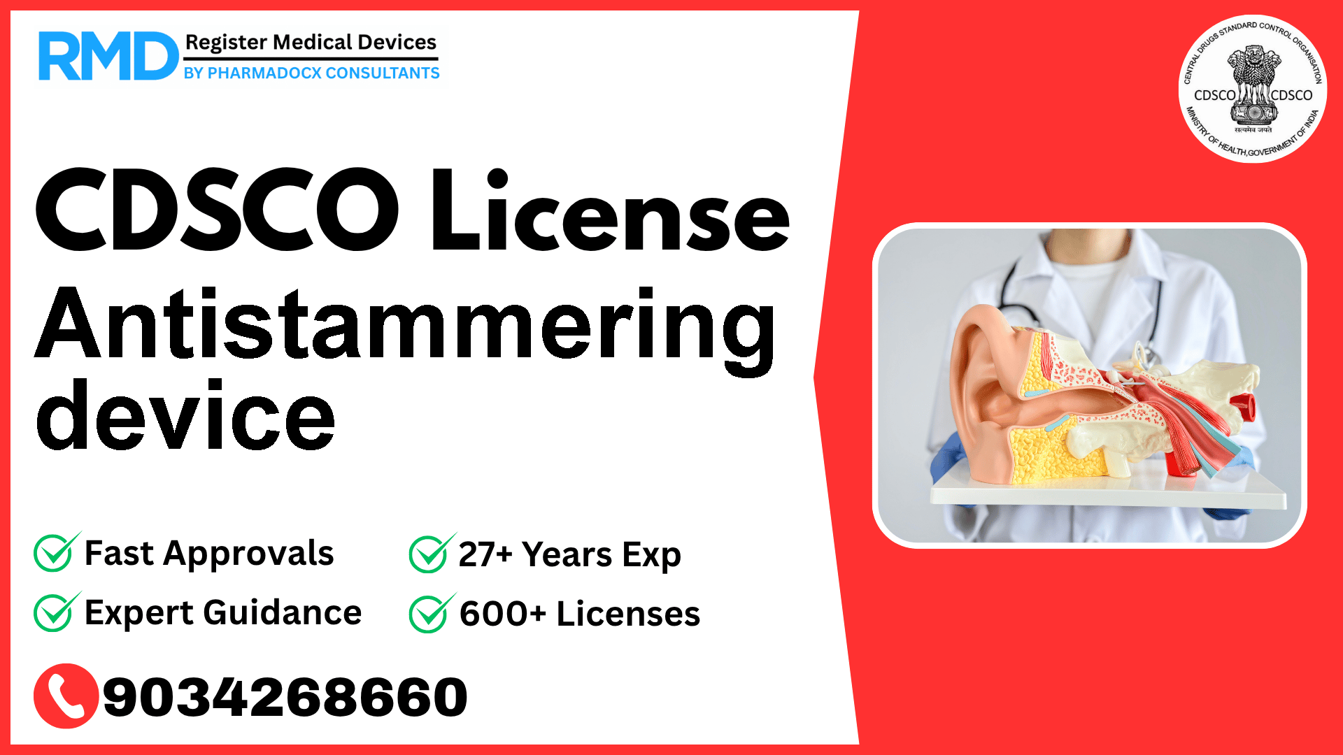 CDSCO License for Antistammering device