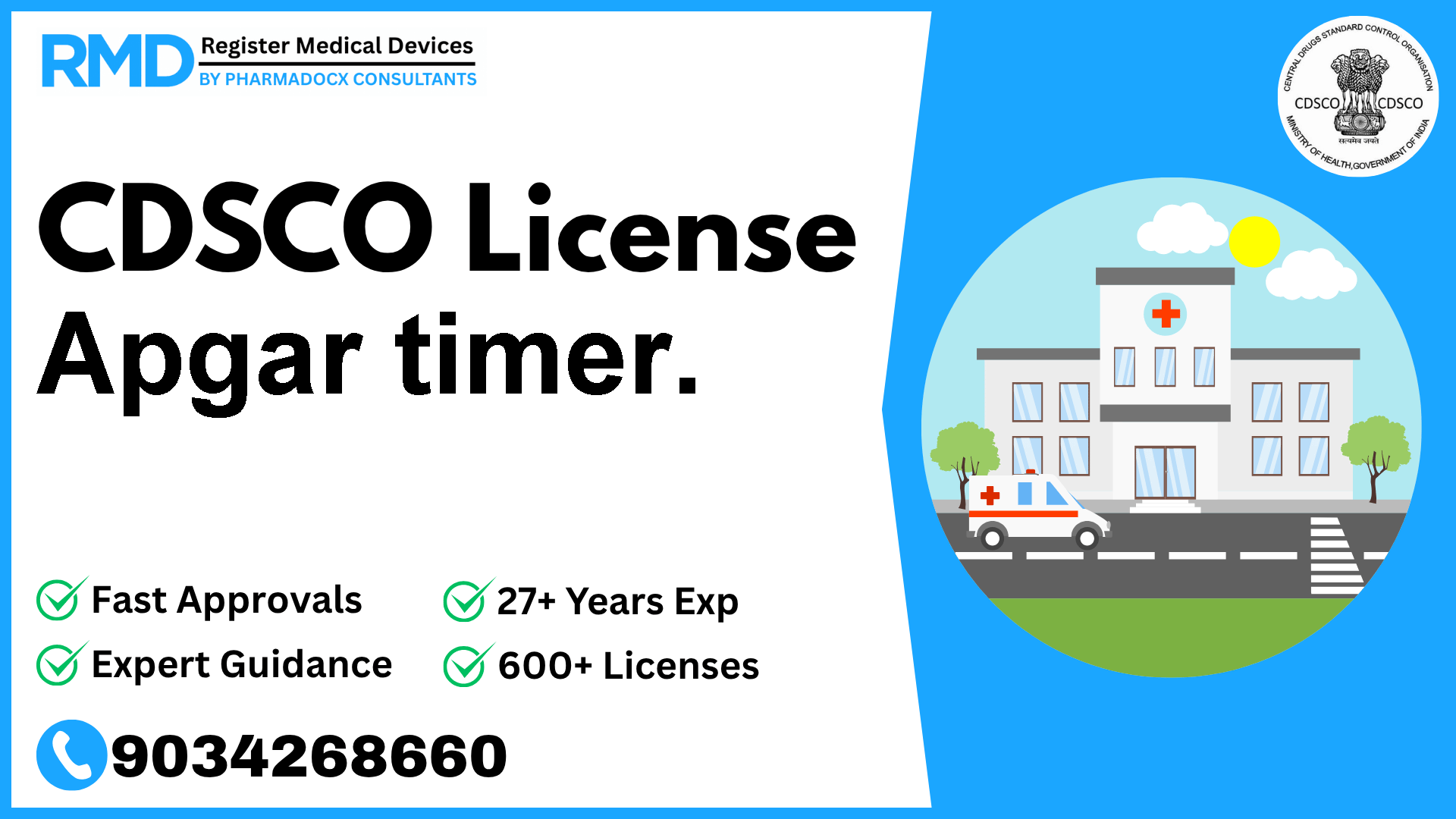 CDSCO License for Apgar timer.