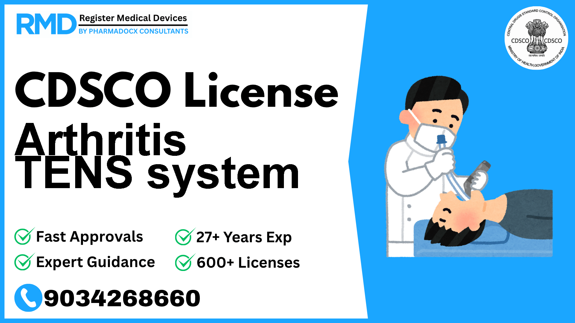 CDSCO License for Arthritis TENS system