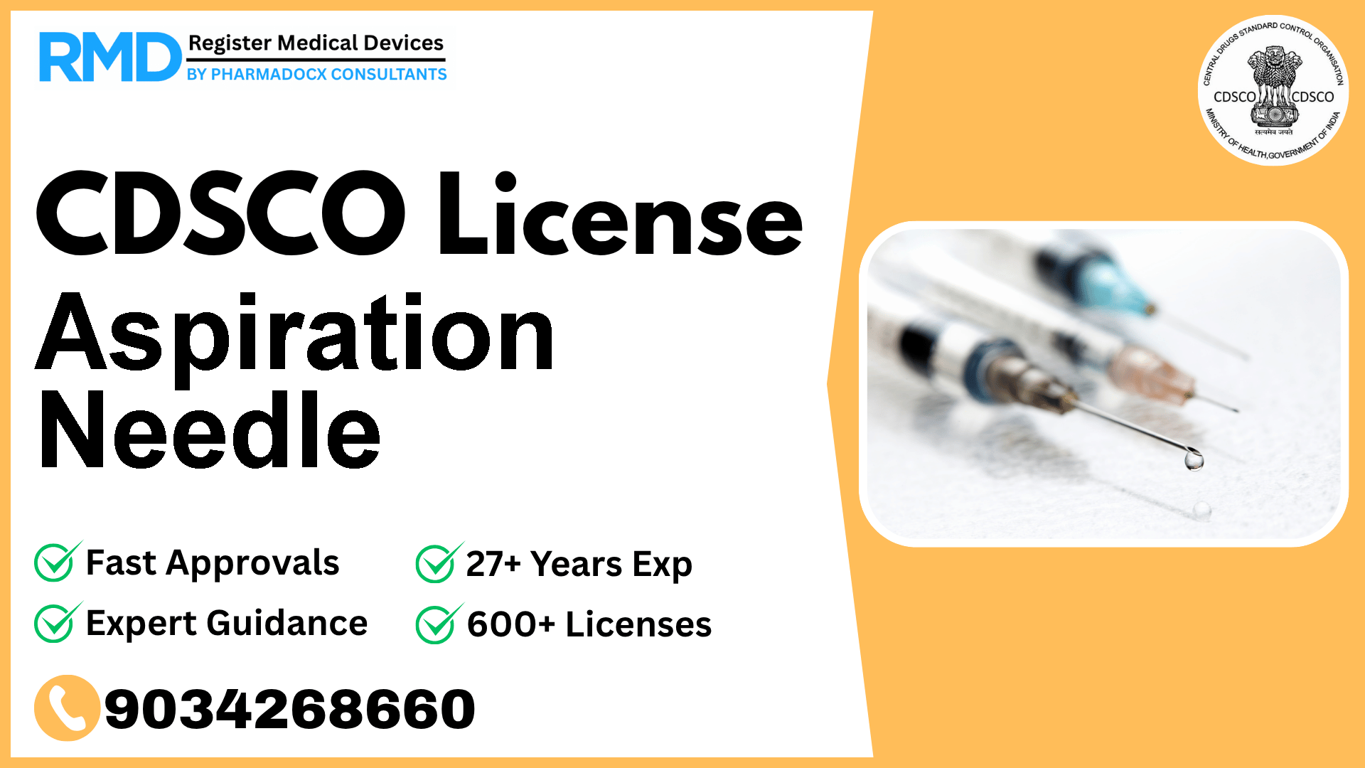 CDSCO License for Aspiration Needle