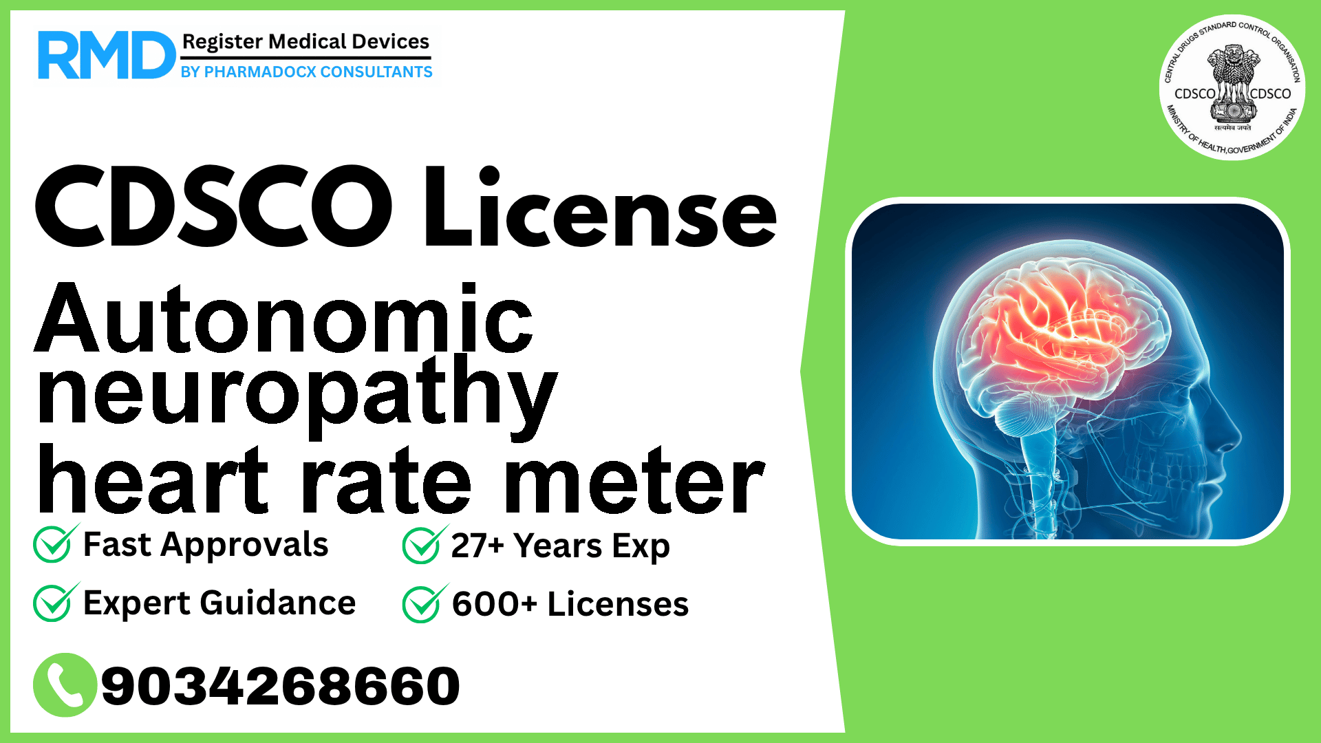 CDSCO License for Autonomic neuropathy heart rate meter