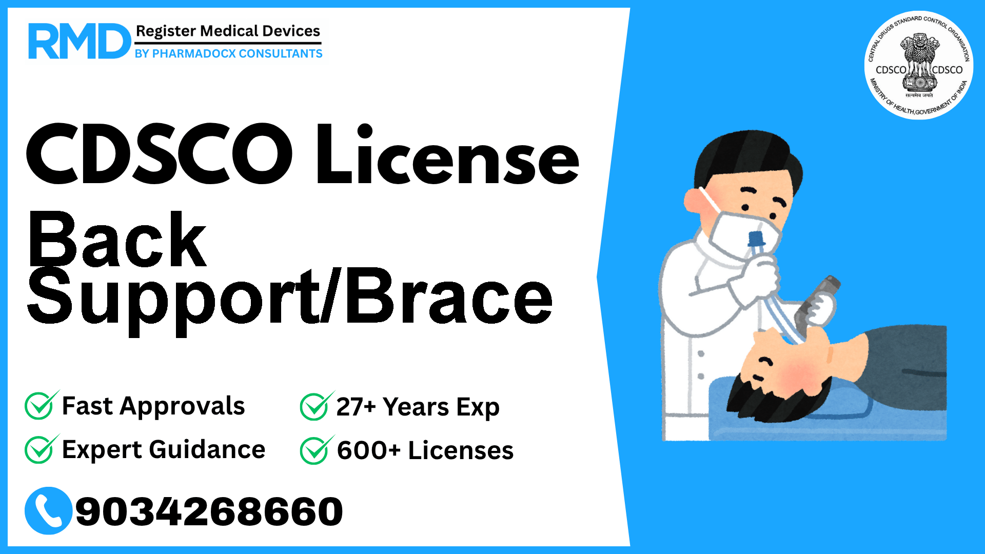CDSCO License for Back Support/Brace