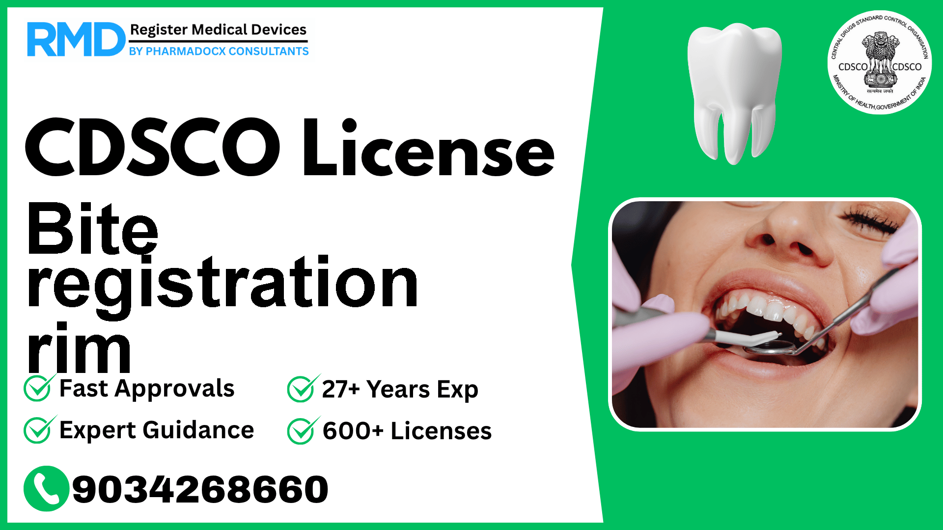 CDSCO License for Bite registration rim