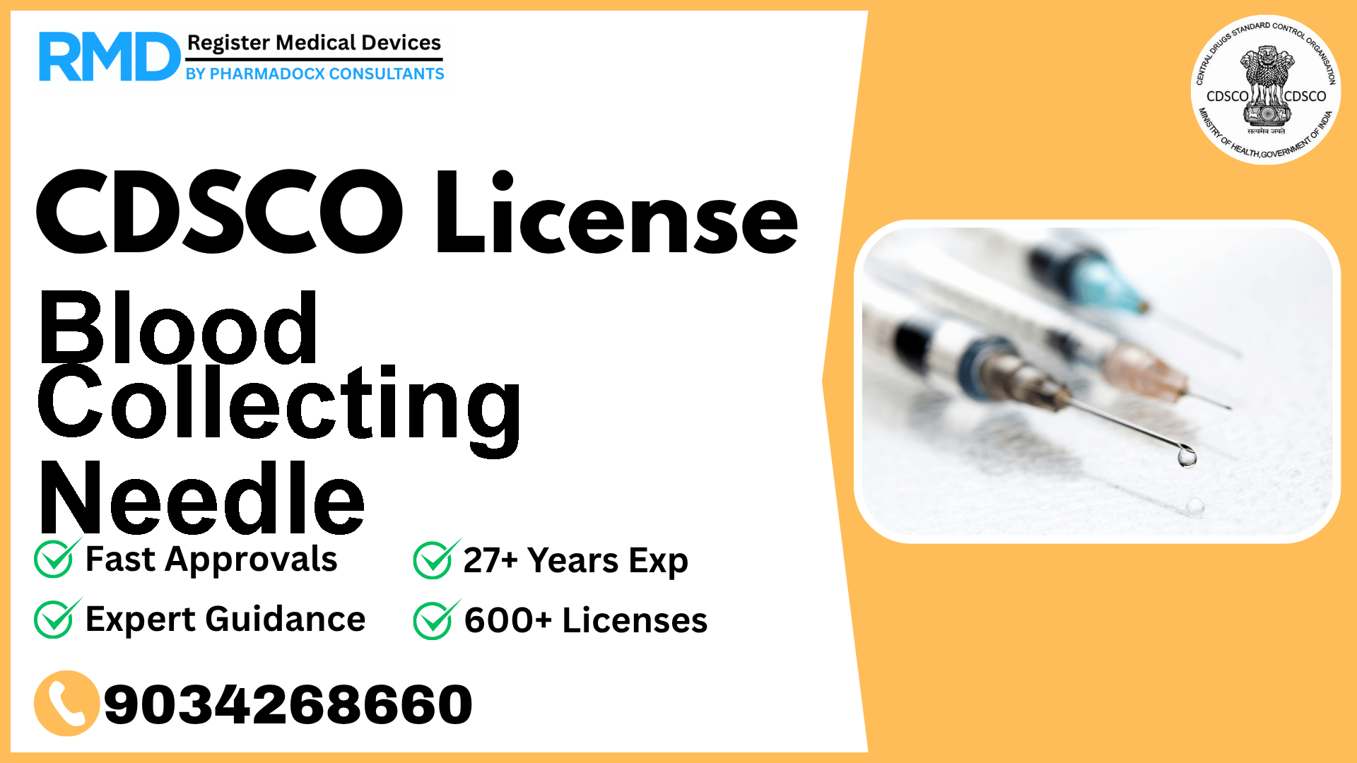 CDSCO License for Blood Collecting Needle