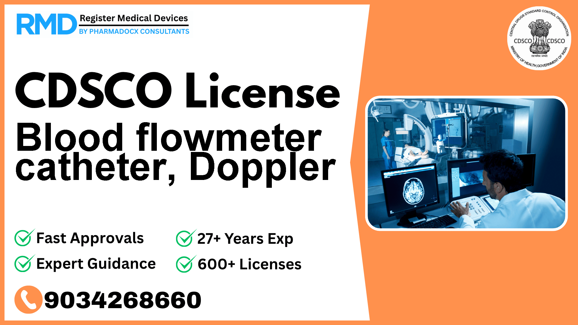 CDSCO License for Blood flowmeter catheter, Doppler