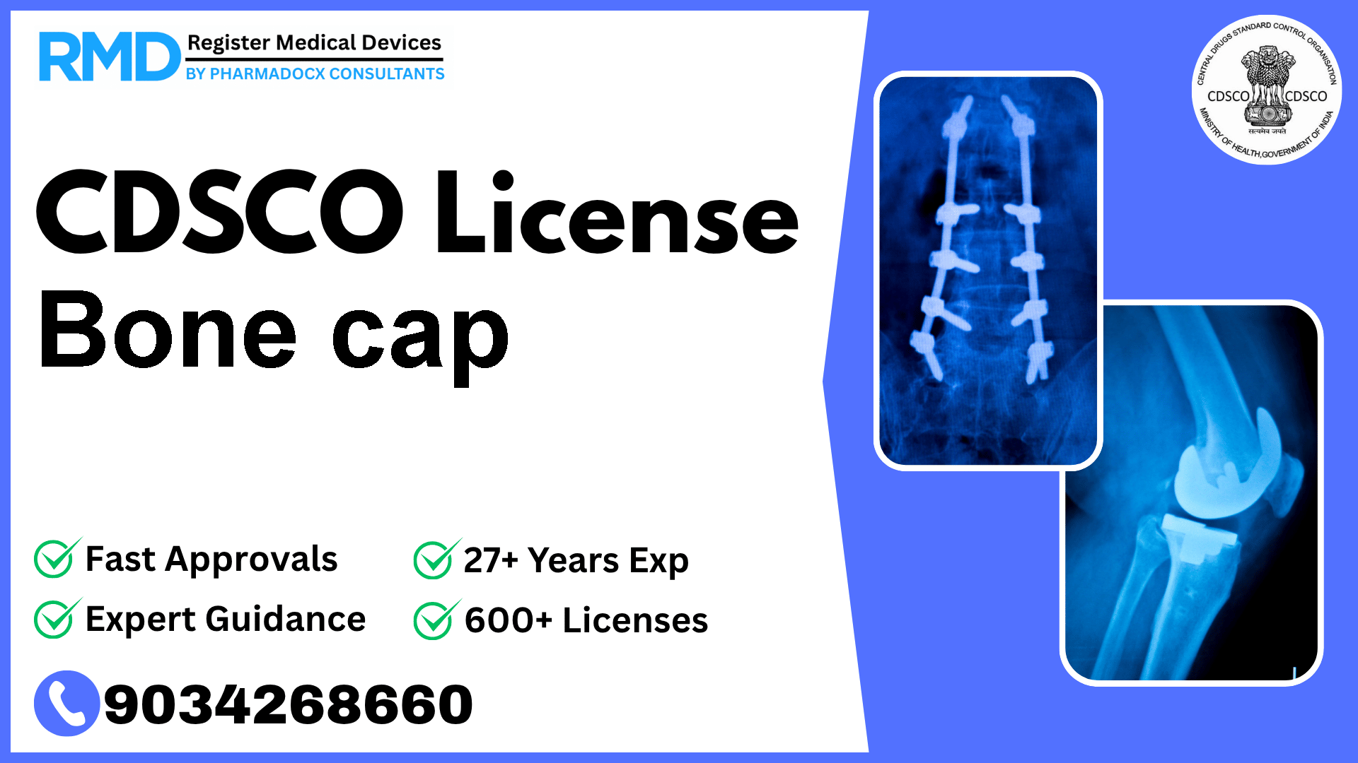 CDSCO License for Bone cap