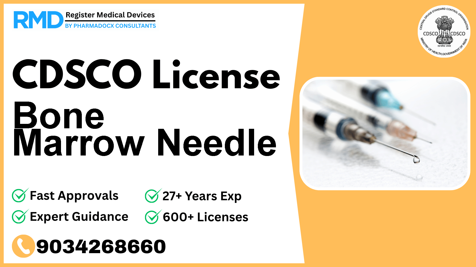 CDSCO License for Bone Marrow Needle