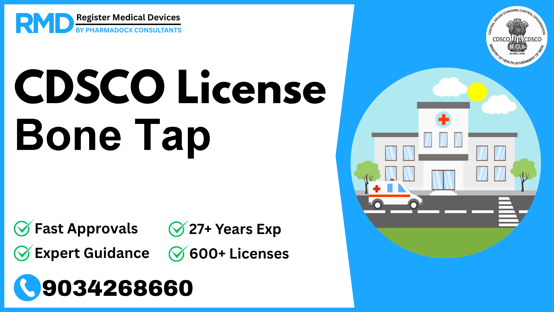 CDSCO License for Bone Tap