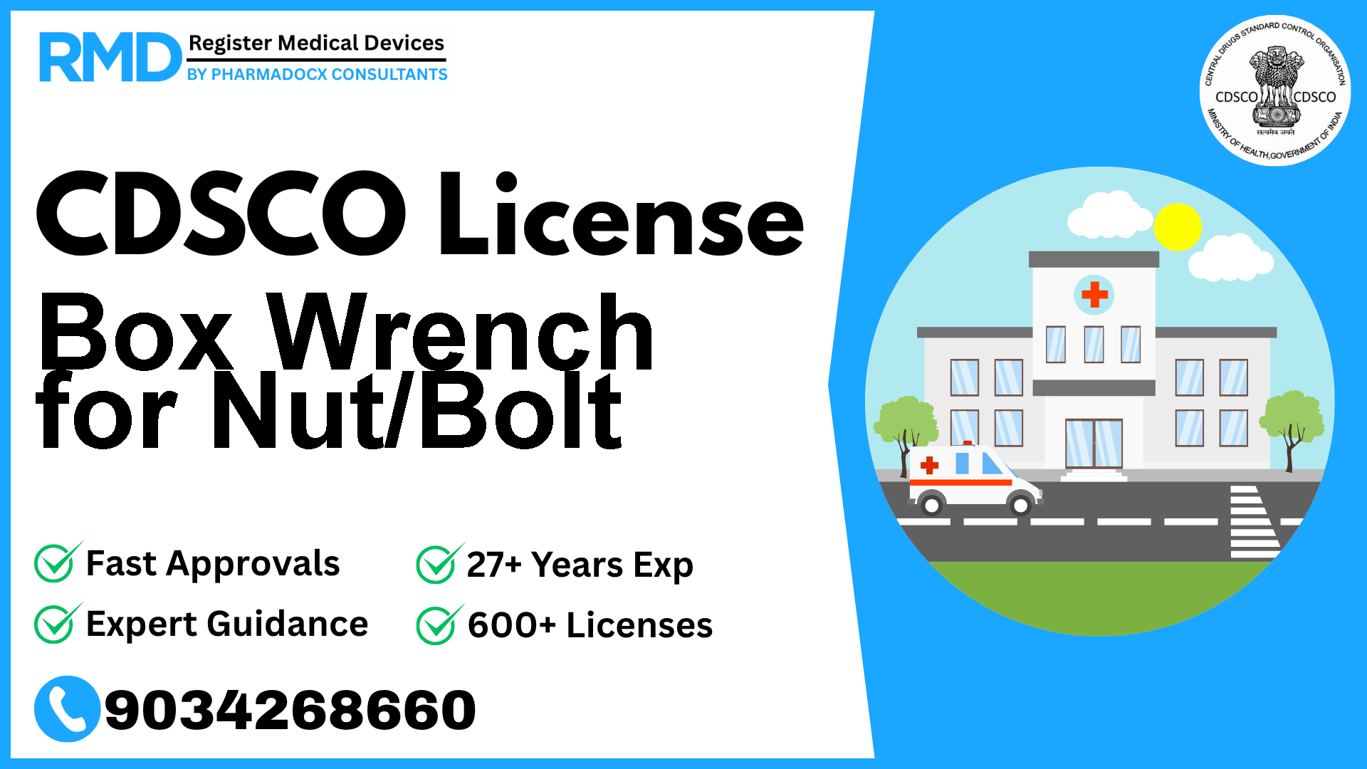 CDSCO License for Box Wrench for Nut/Bolt
