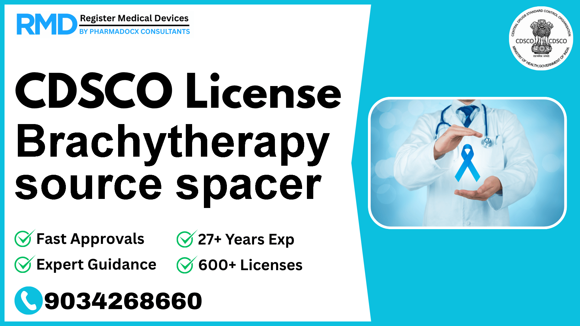 CDSCO License for Brachytherapy source spacer