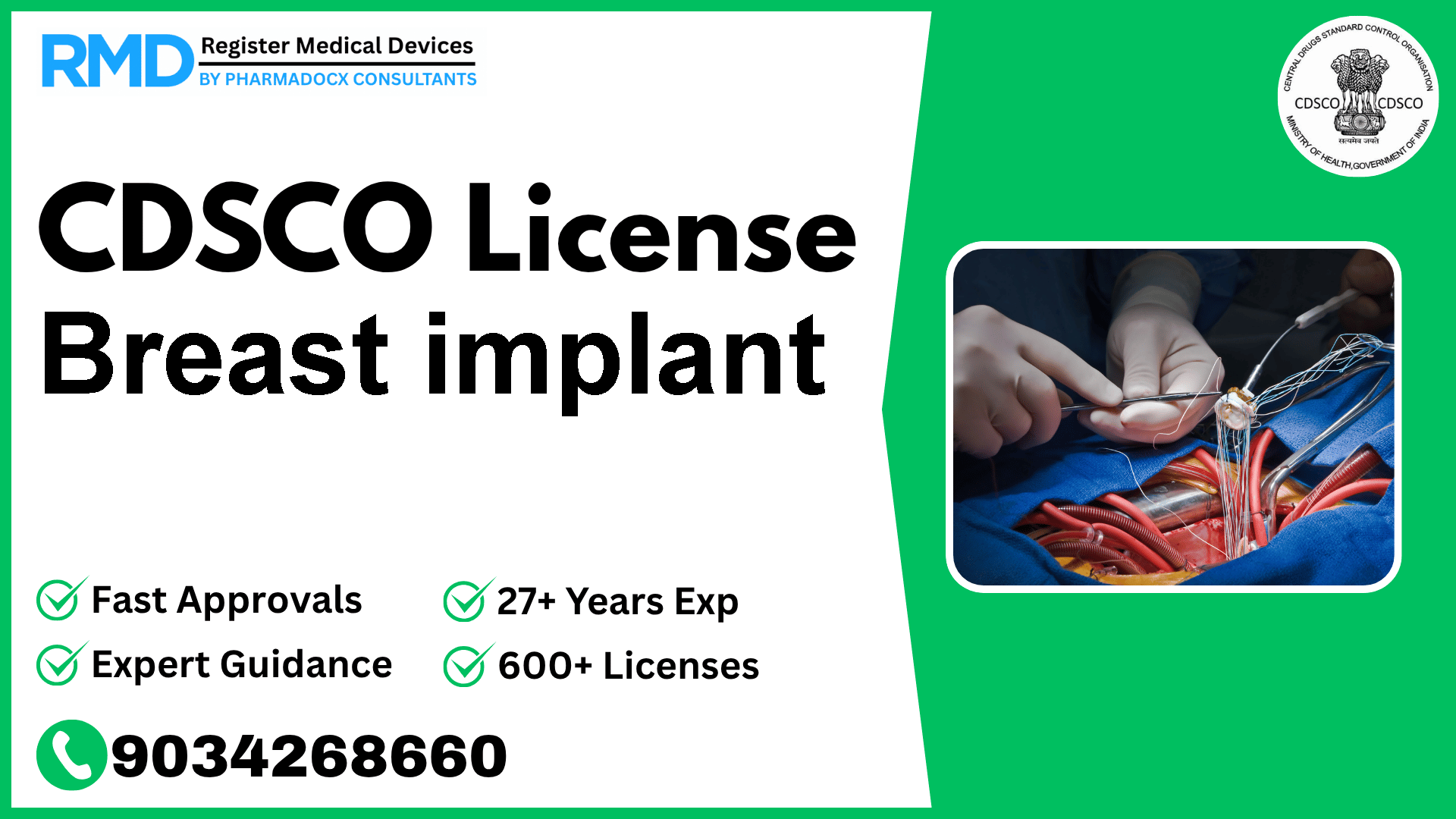 CDSCO License for Breast implant