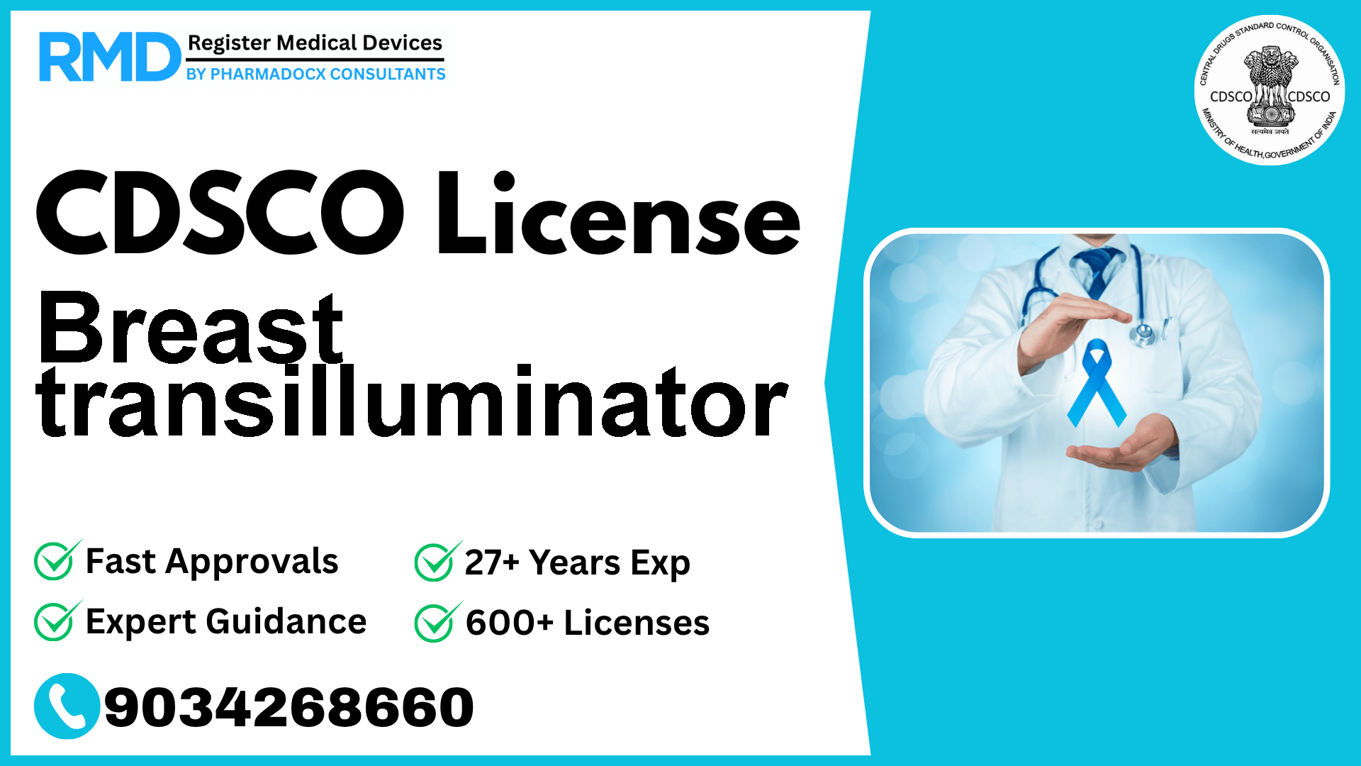 CDSCO License for Breast transilluminator