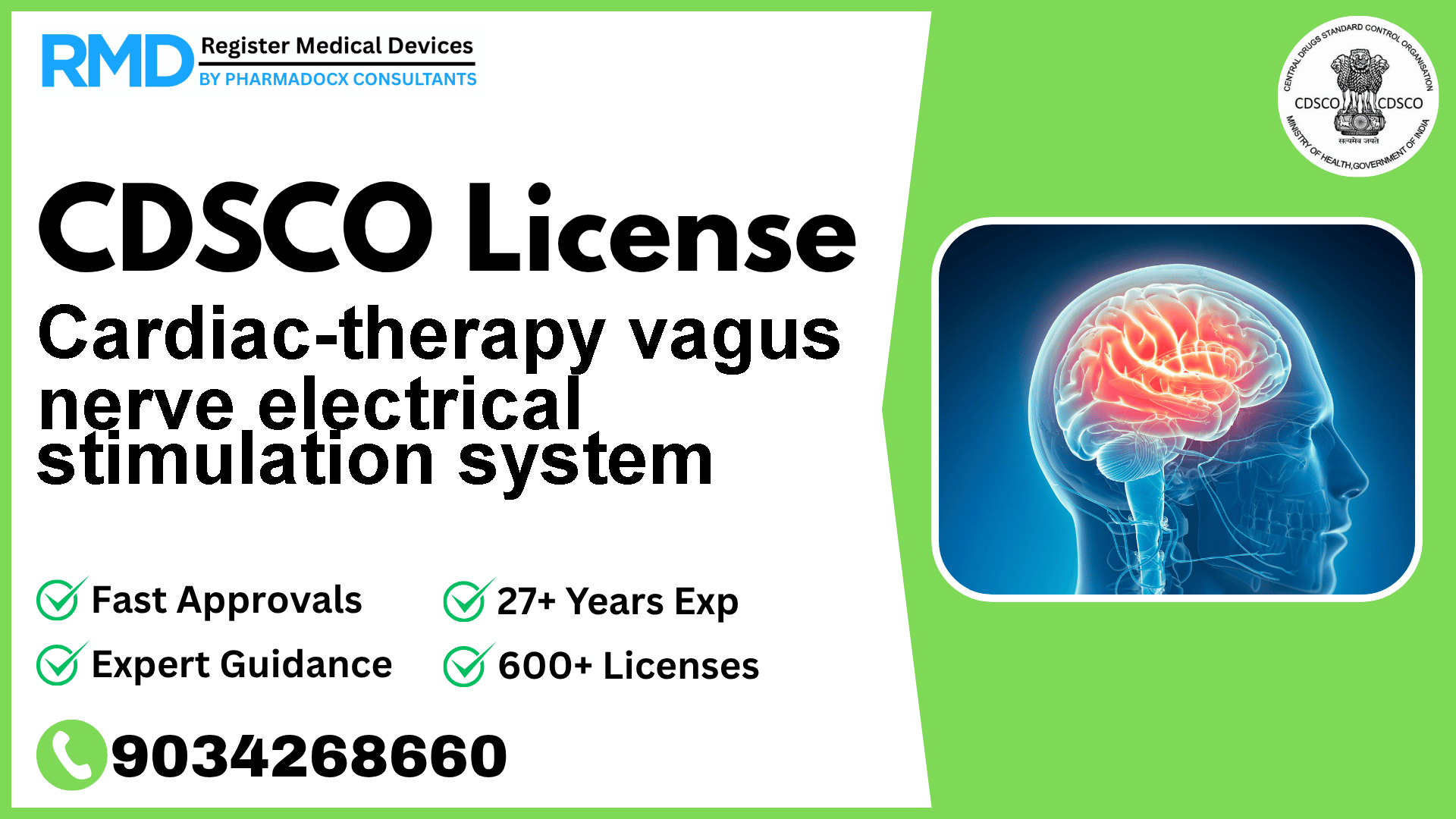 CDSCO License for Cardiac-therapy vagus nerve electrical stimulation system