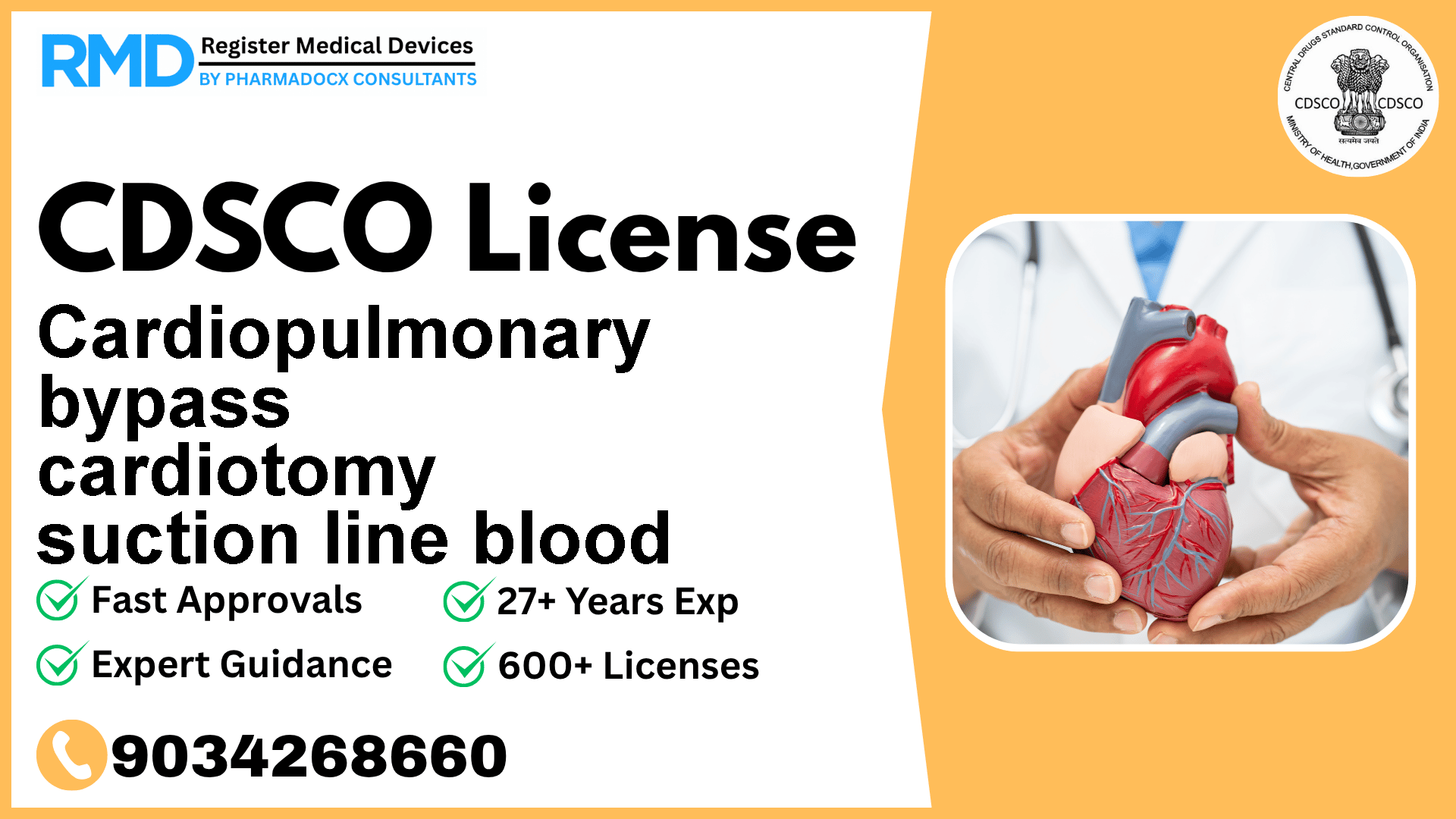 CDSCO License for Cardiopulmonary bypass cardiotomy suction line blood