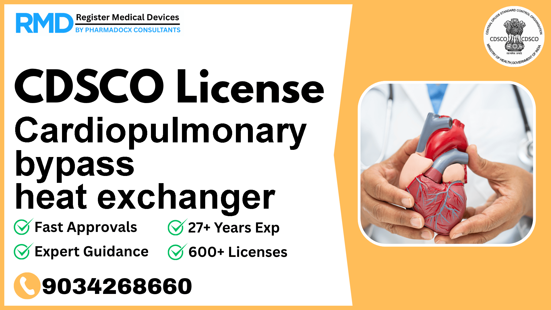 CDSCO License for Cardiopulmonary bypass heat exchanger
