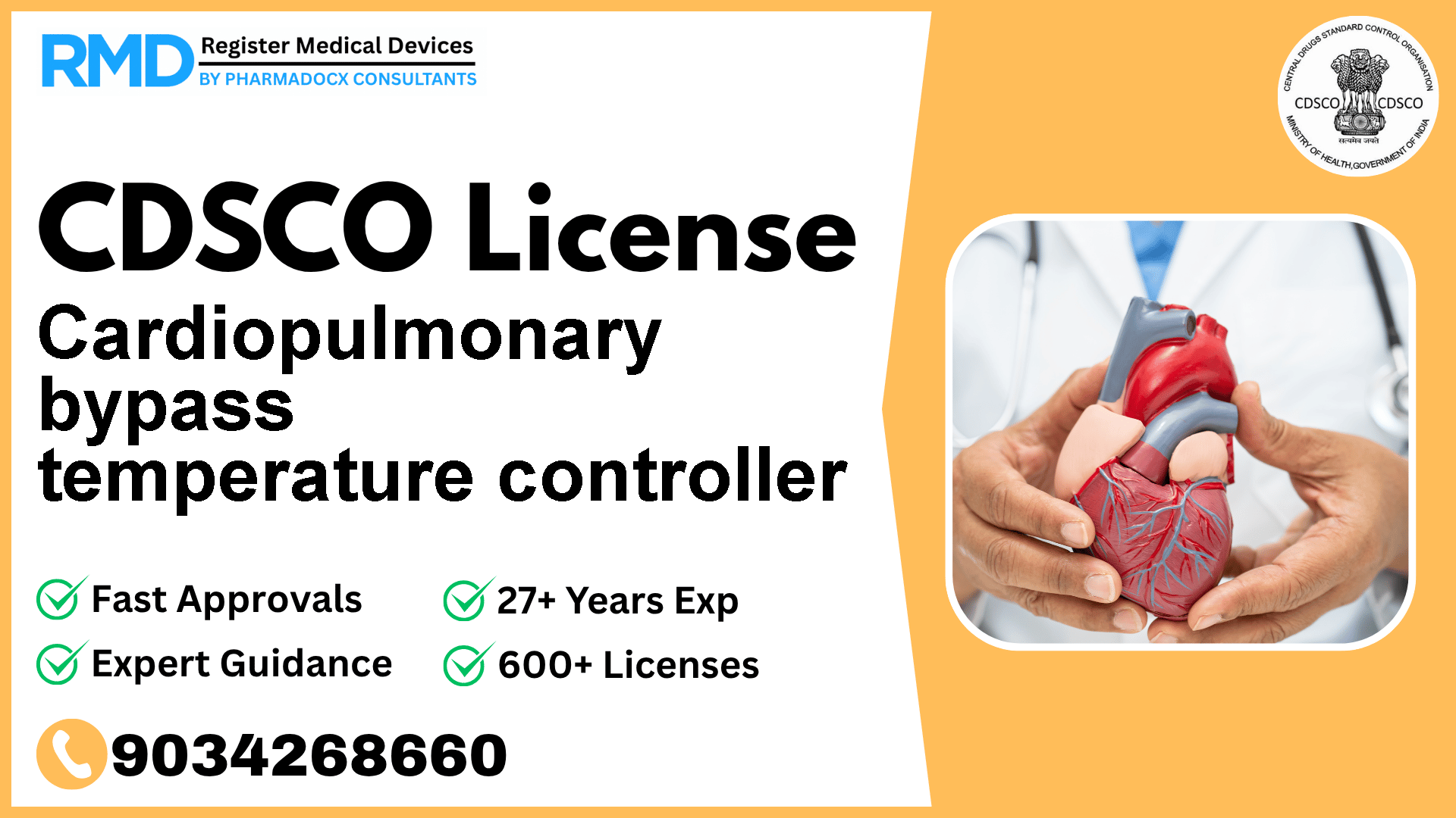 CDSCO License for Cardiopulmonary bypass temperature controller