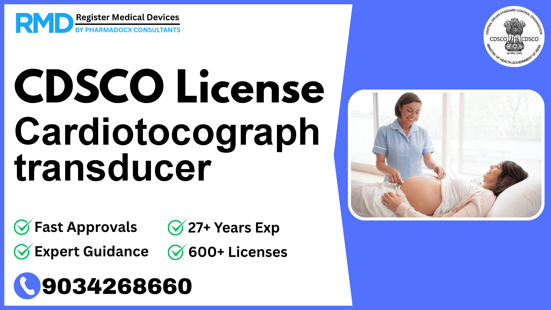 CDSCO License for Cardiotocograph transducer