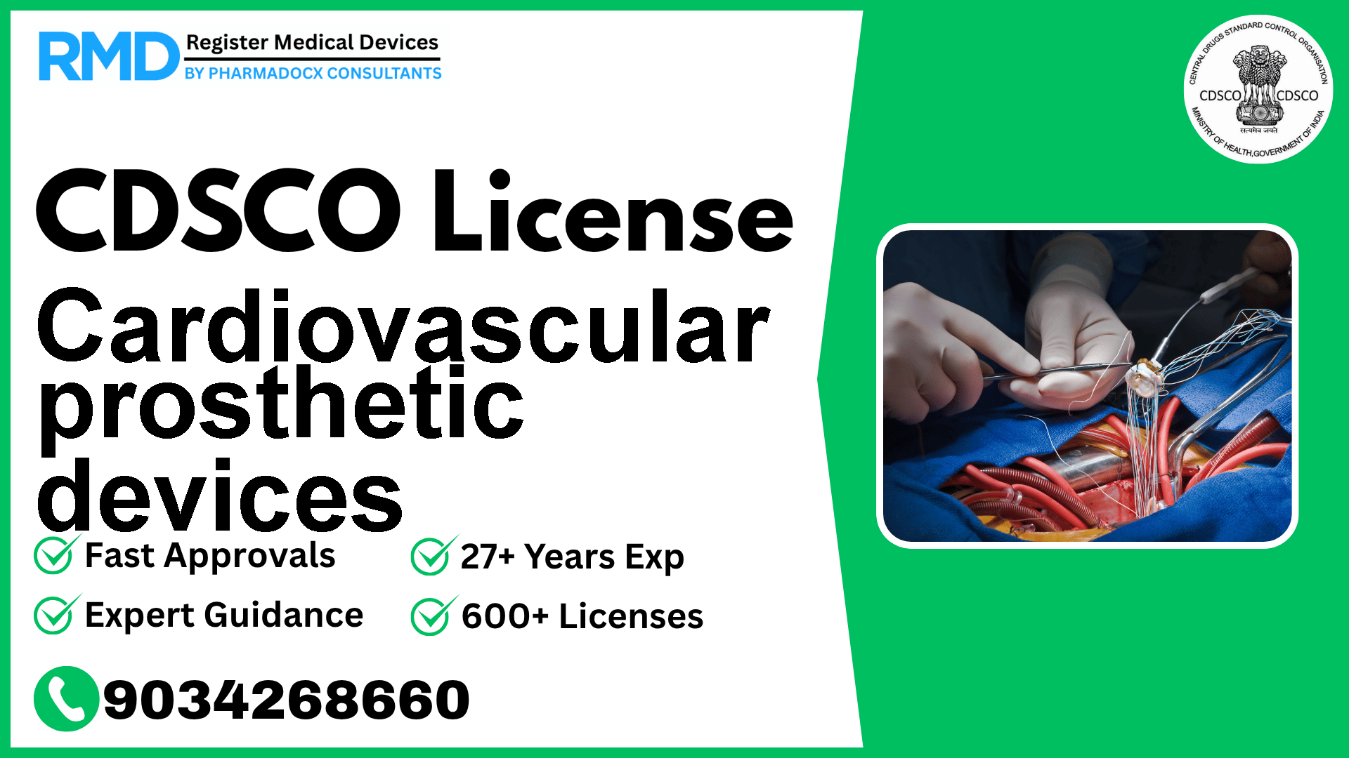 CDSCO License for Cardiovascular prosthetic devices