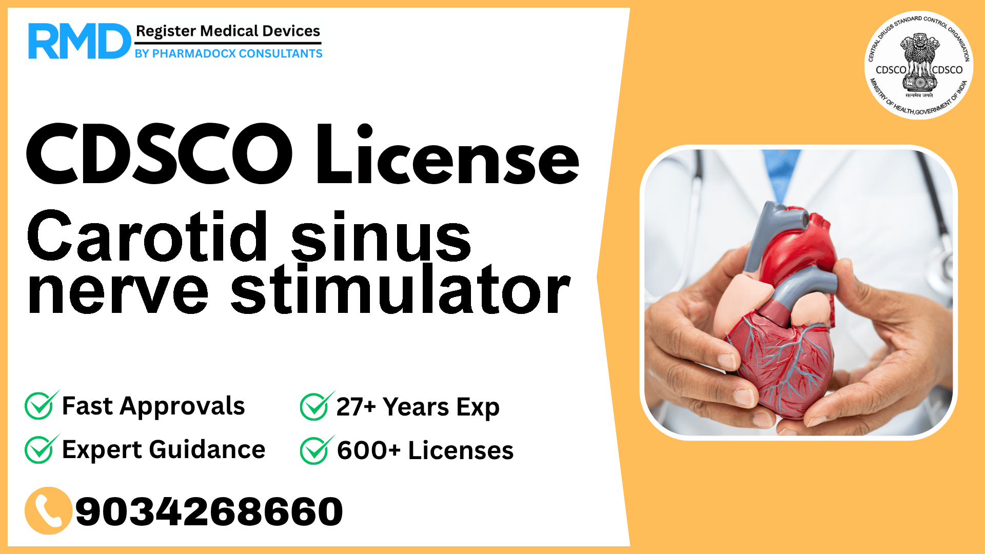 CDSCO License for Carotid sinus nerve stimulator