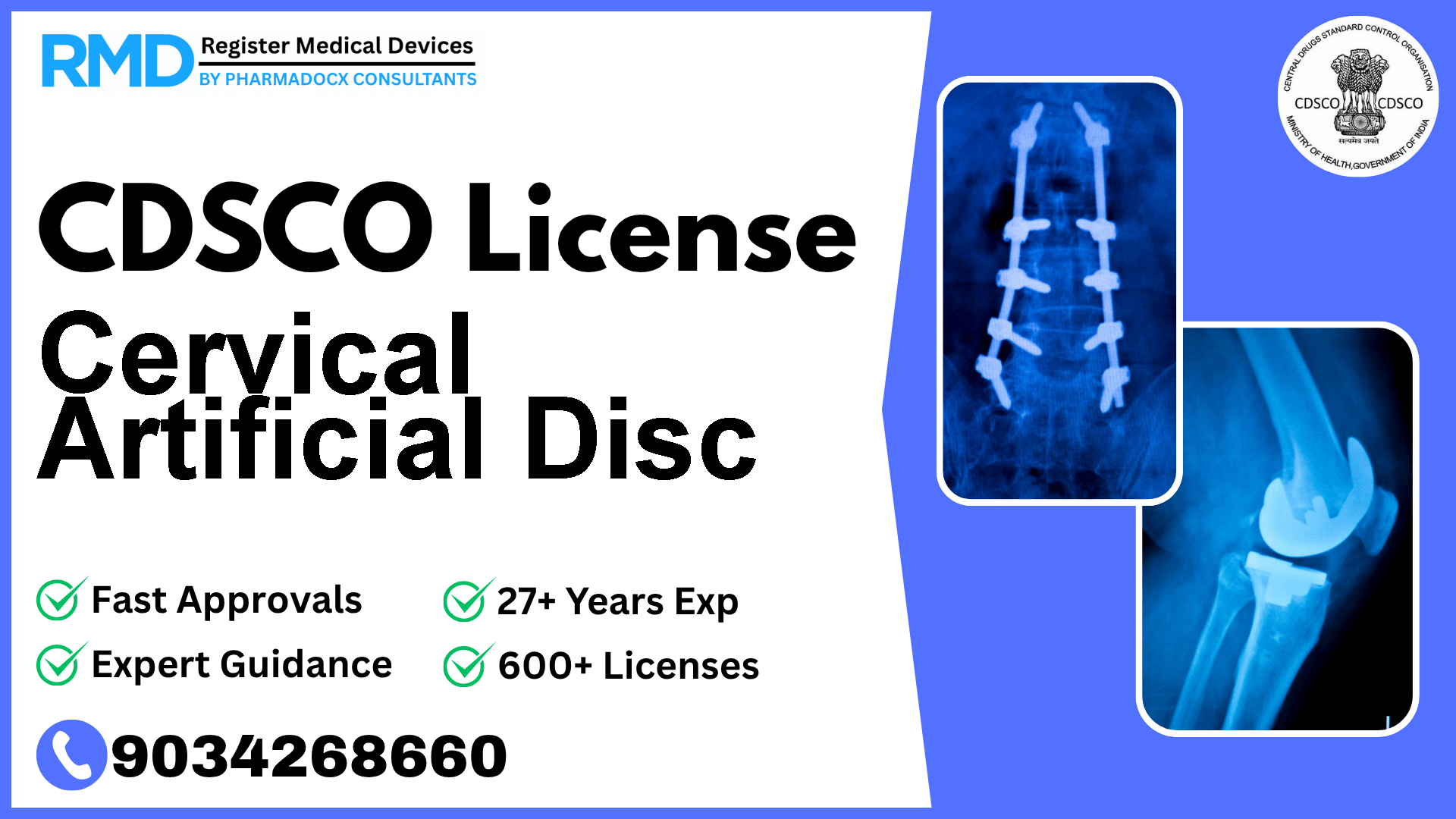 CDSCO License for Cervical Artificial Disc