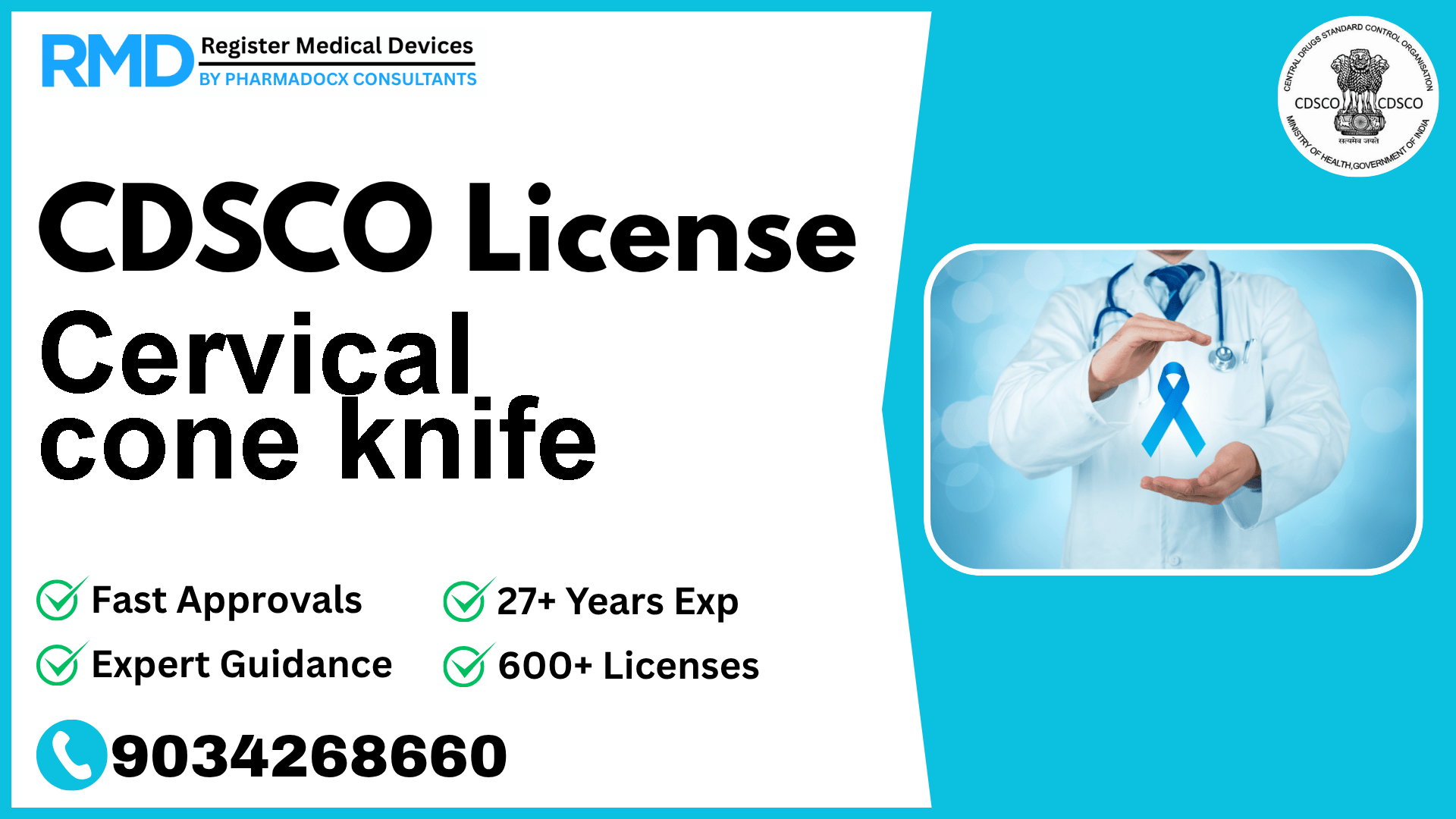 CDSCO License for Cervical cone knife