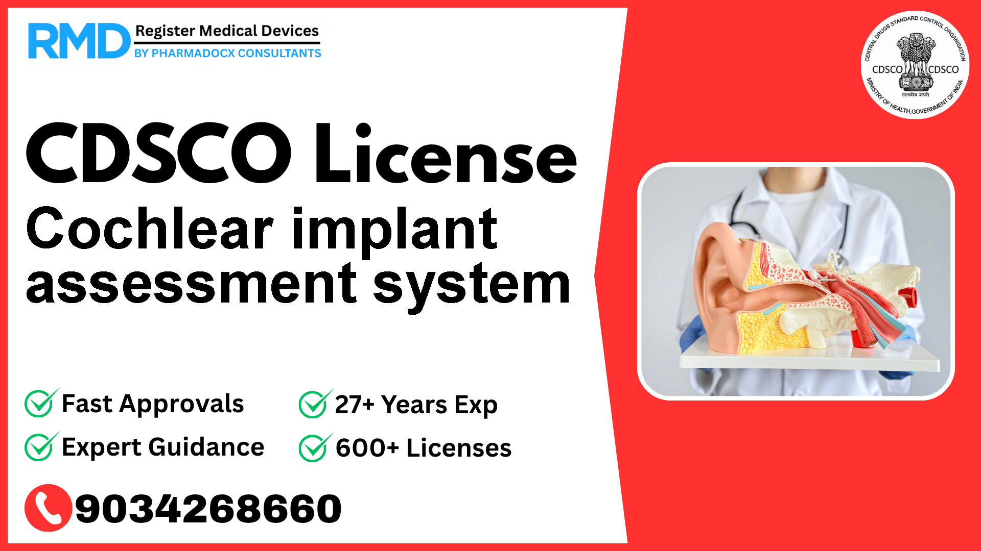 CDSCO License for Cochlear implant assessment system