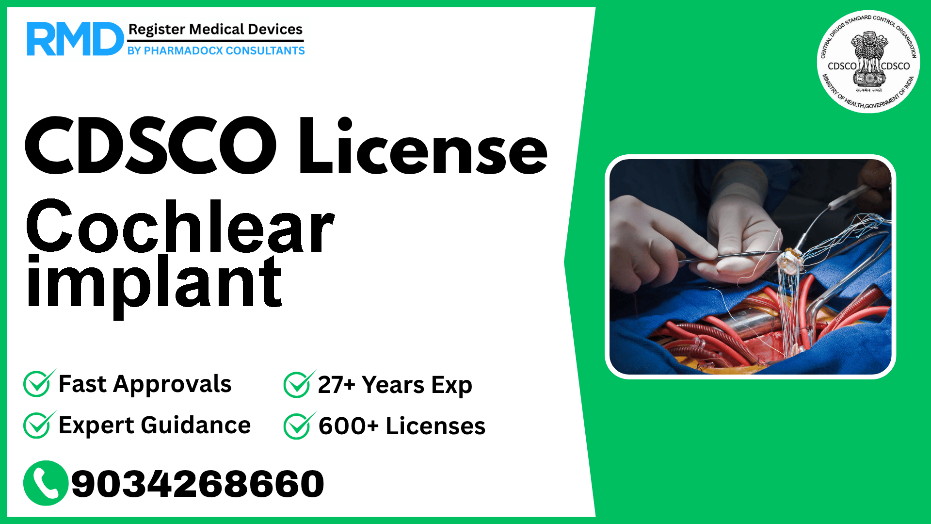 CDSCO License for Cochlear implant