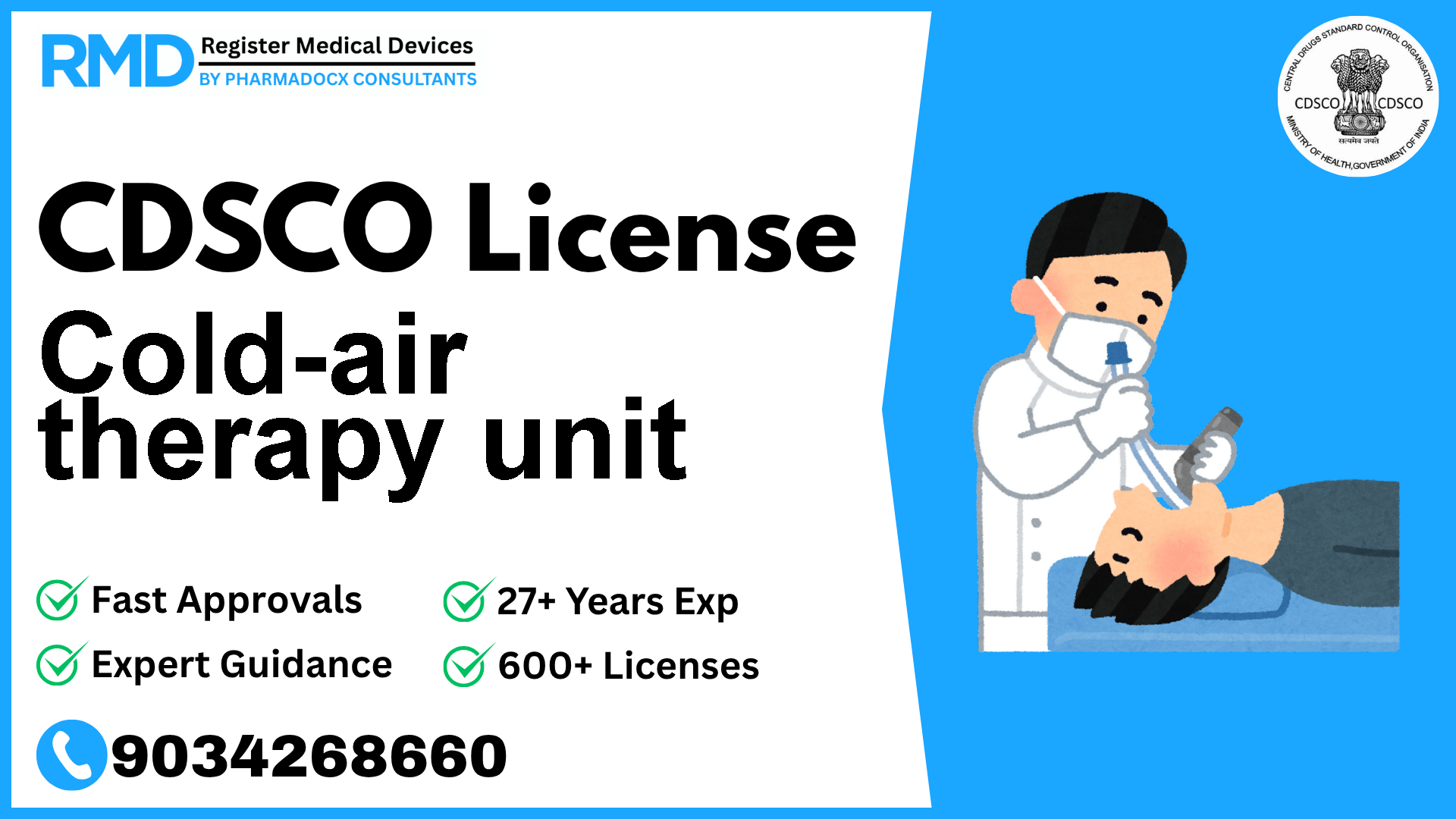 CDSCO License for Cold-air therapy unit