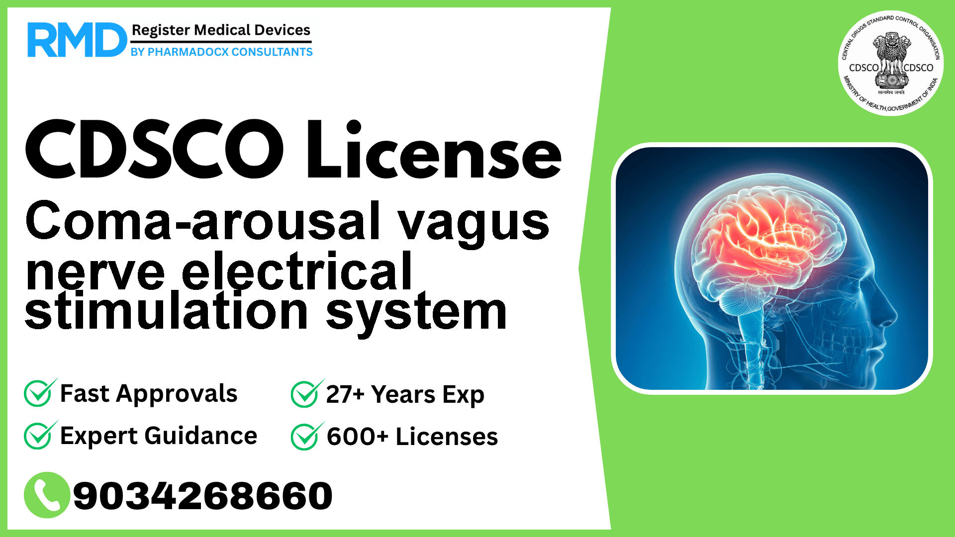 CDSCO License for Coma-arousal vagus nerve electrical stimulation system