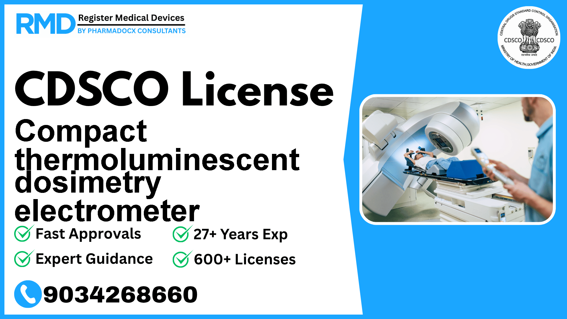 CDSCO License for Compact thermoluminescent dosimetry electrometer