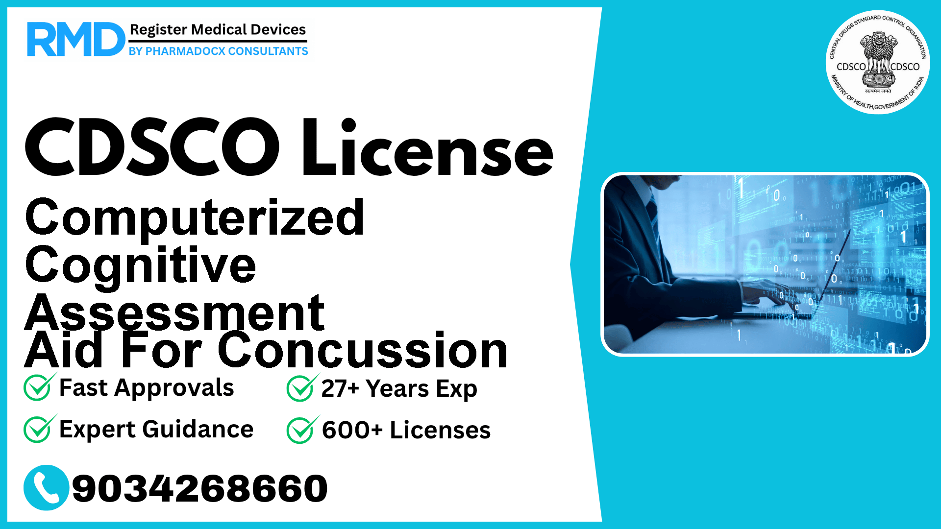 CDSCO License for Computerized Cognitive Assessment Aid For Concussion