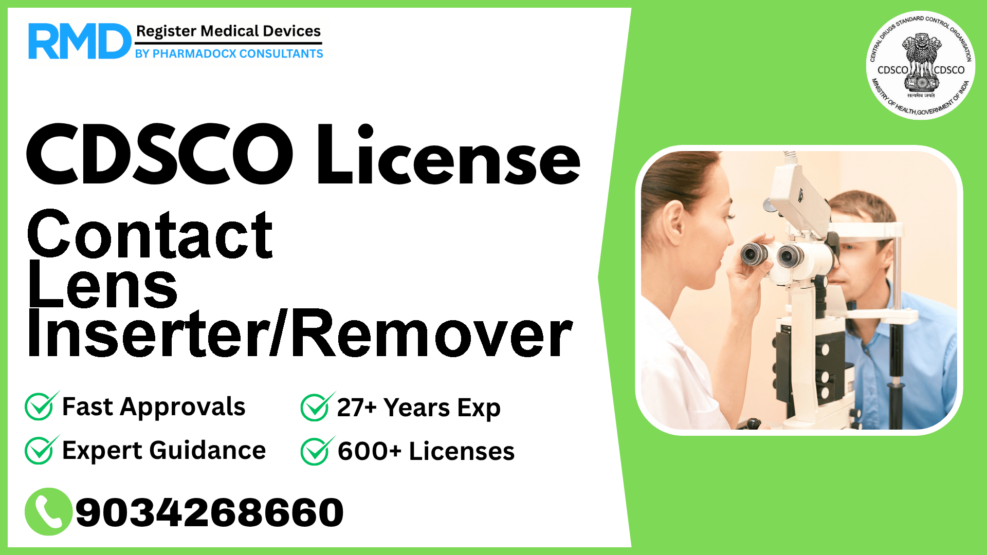 CDSCO License for Contact Lens Inserter/Remover