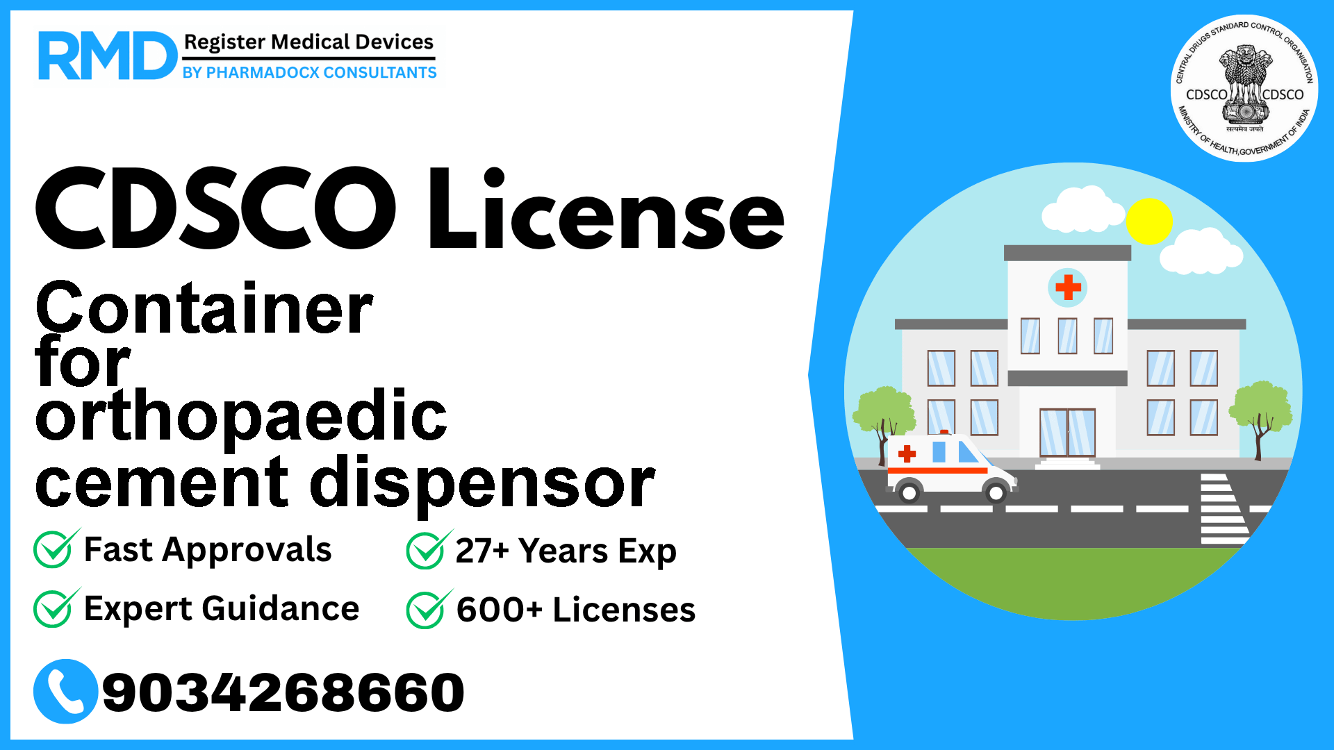 CDSCO License for Container for orthopaedic cement dispensor
