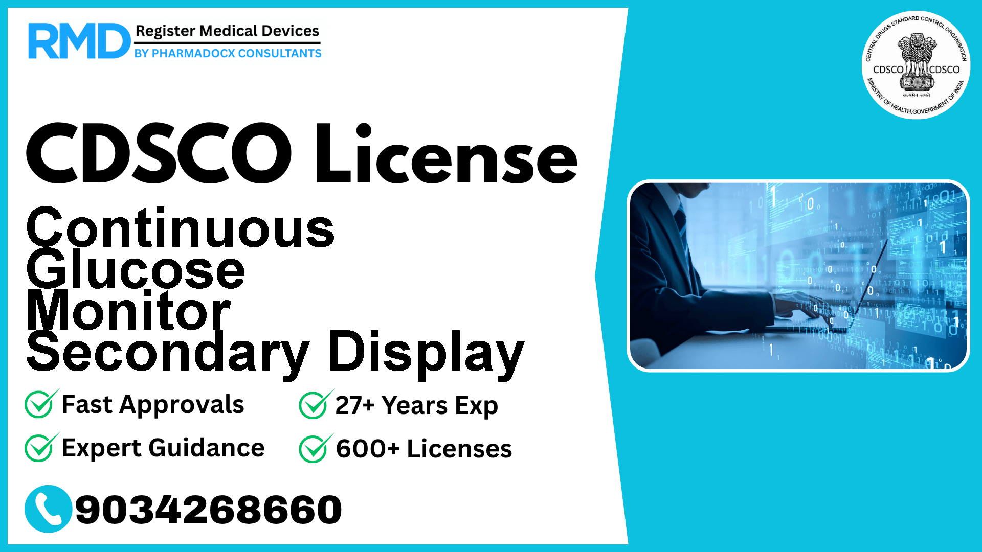 CDSCO License for Continuous Glucose Monitor Secondary Display