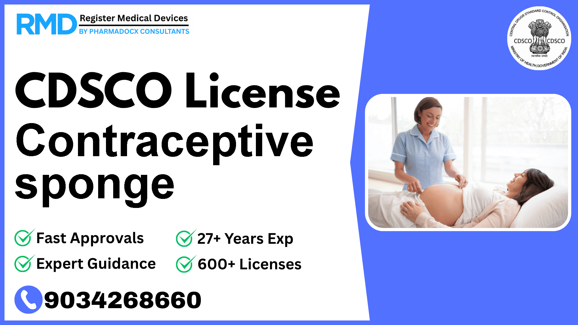 CDSCO License for Contraceptive sponge