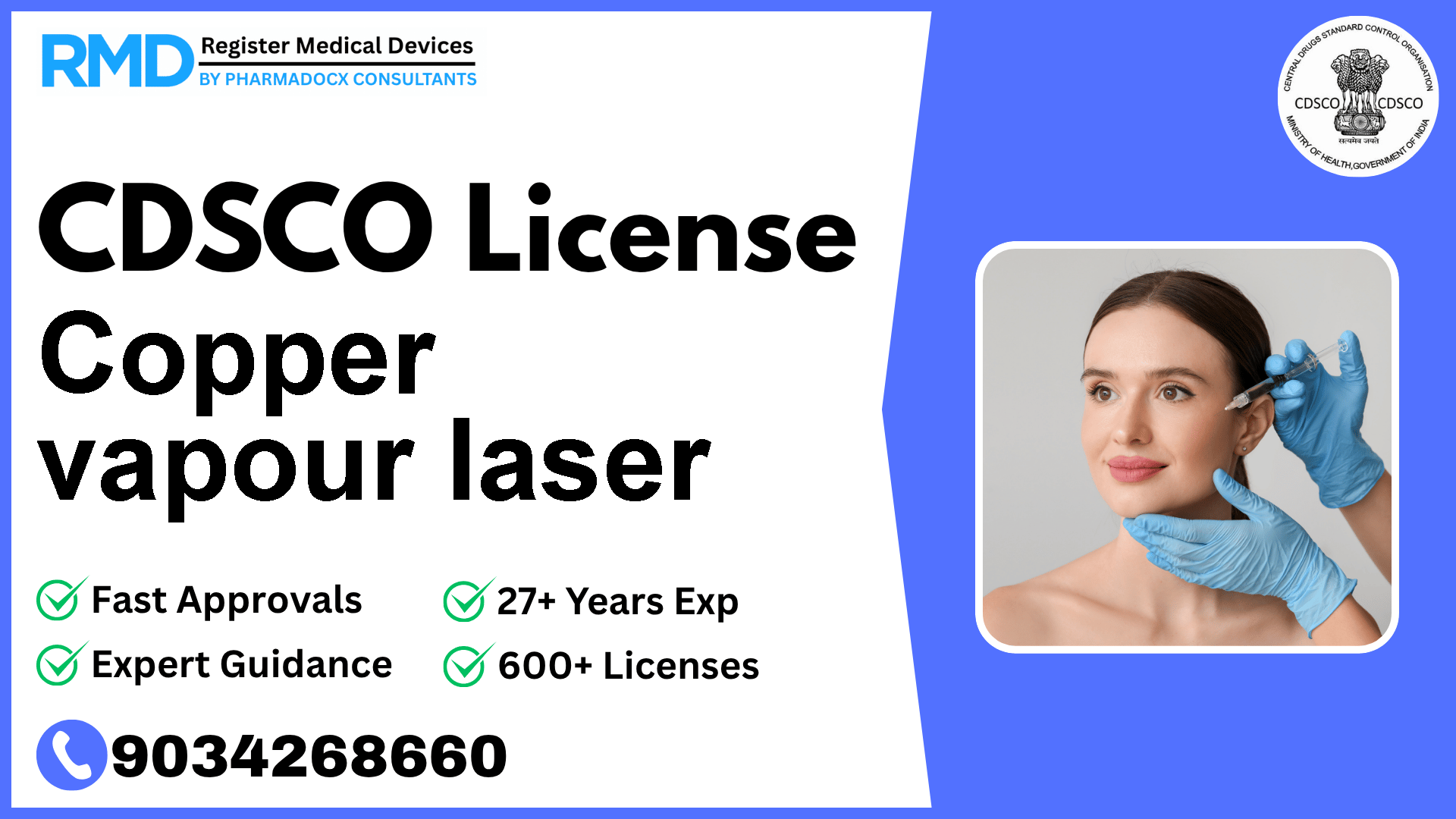 CDSCO License for Copper vapour laser
