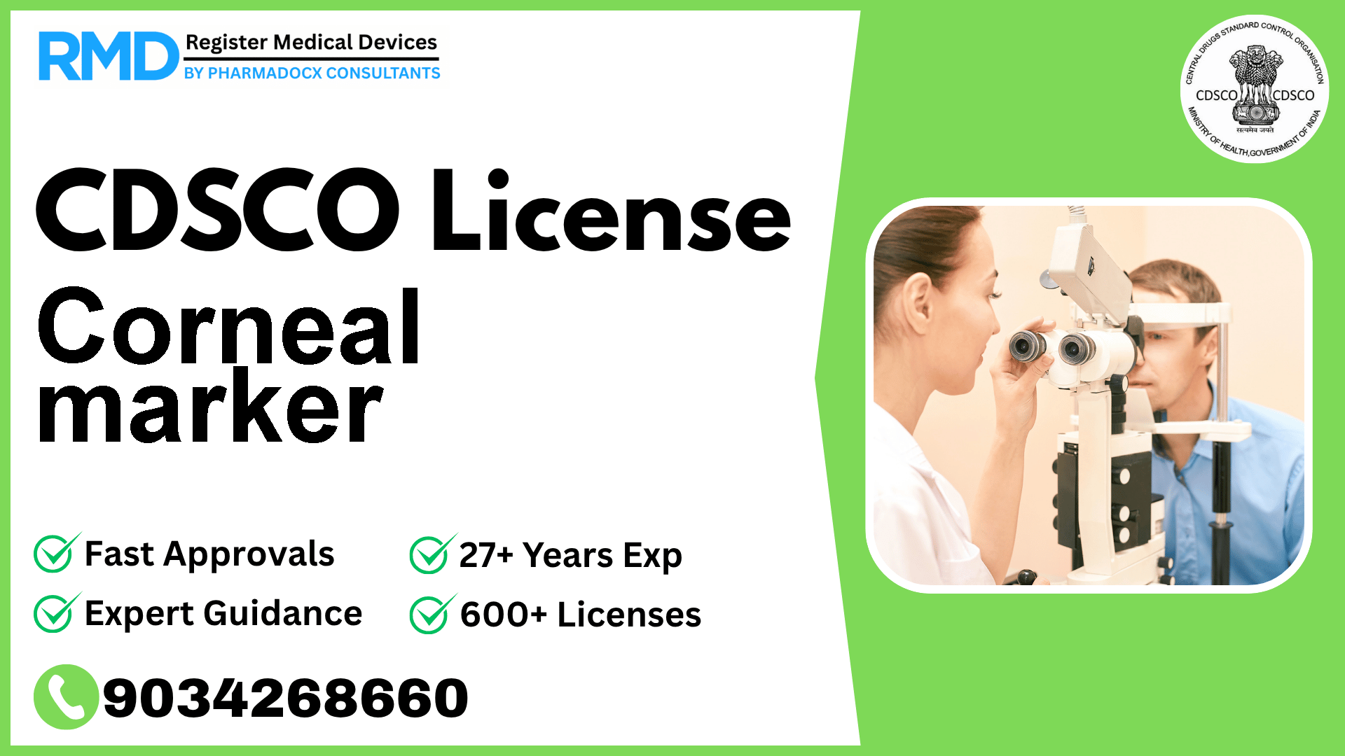 CDSCO License for Corneal marker